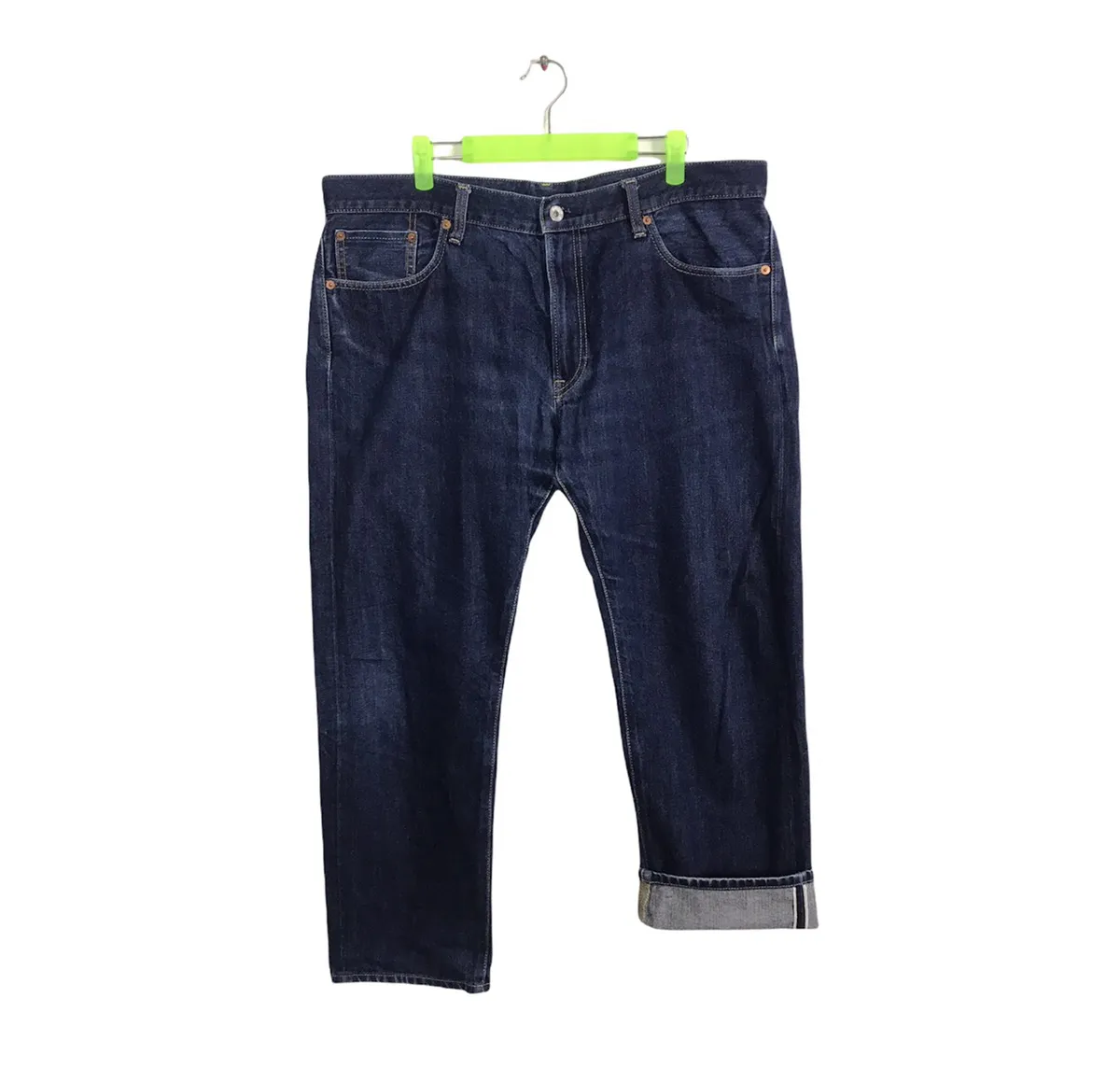 Uniqlo Selvedge Indigo Denim Regular Fit Cut Style Waist 38