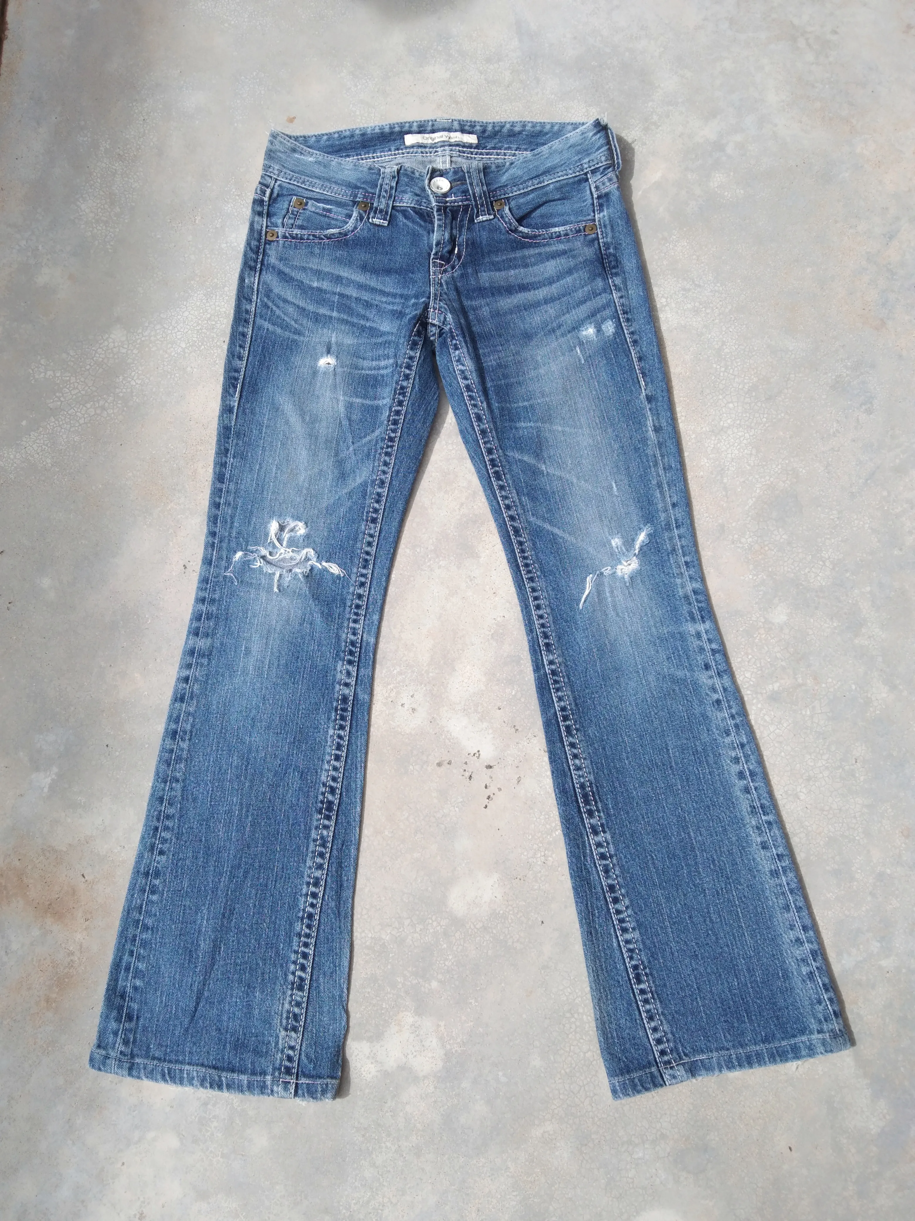 Japanese Brand Uniqlo Flared Jeans Original Wash 28x28.5