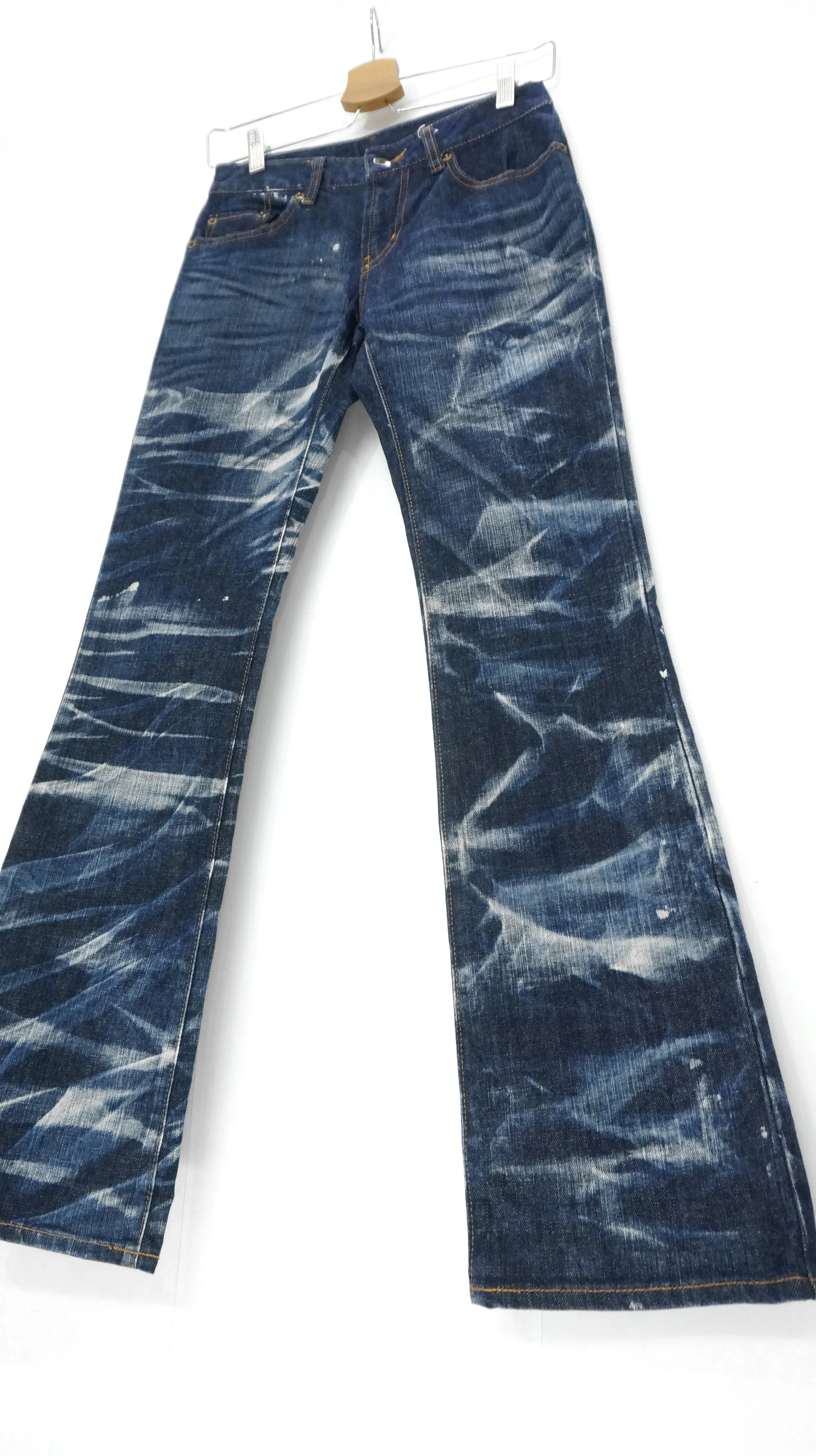 🔥🔥 UNIQLO Acid Wash Skinny Bootcut Jeans