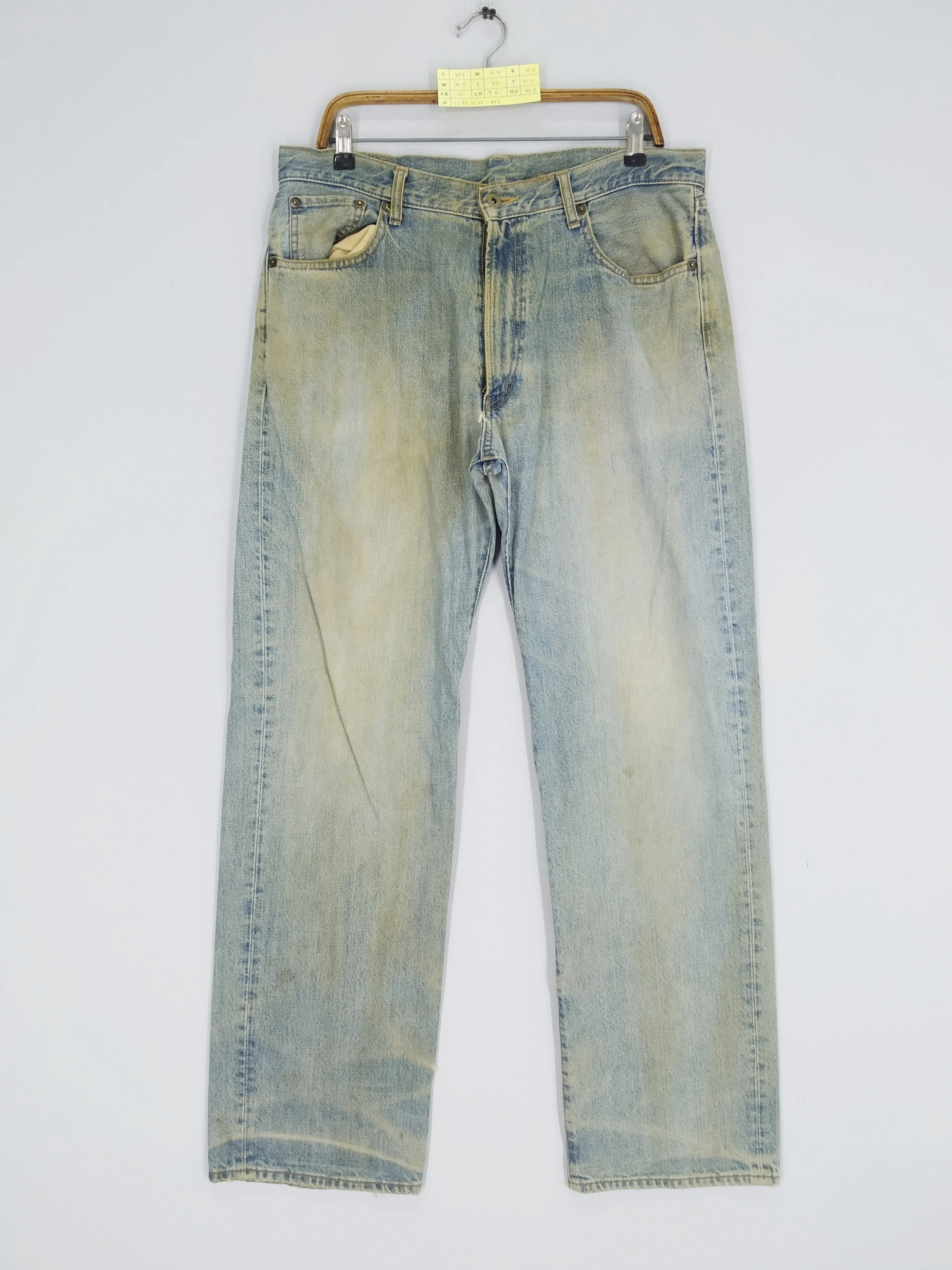Vintage 90s UCW Uniqlo Dirty Denim Jeans Ripped Jeans