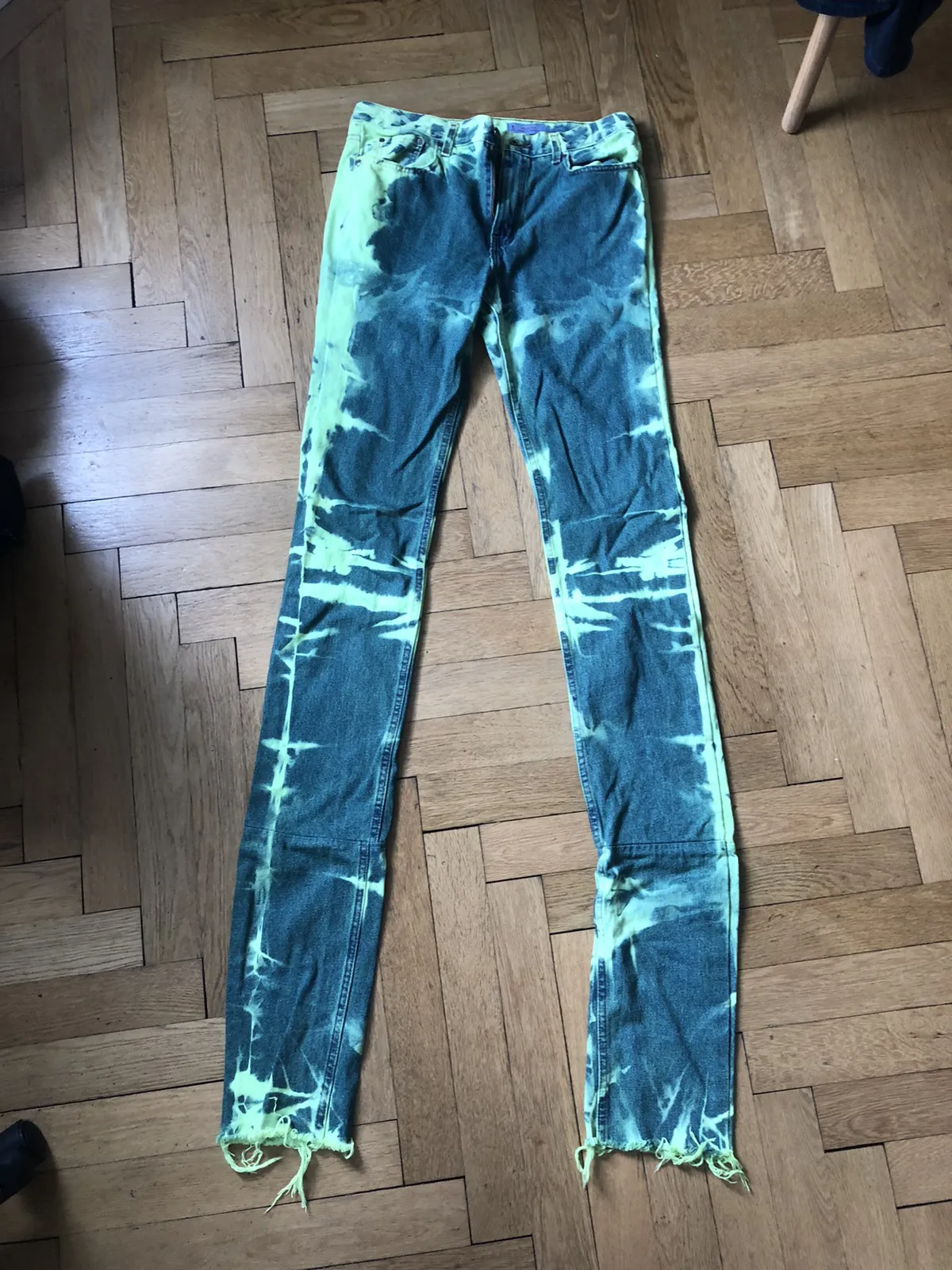 Slime Green Stack Denim