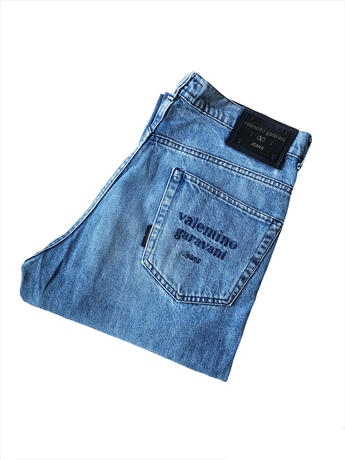 GRAIL🔥OG 80s Valentino Garavani 🇮🇹 SpellOut Gabardine Denim