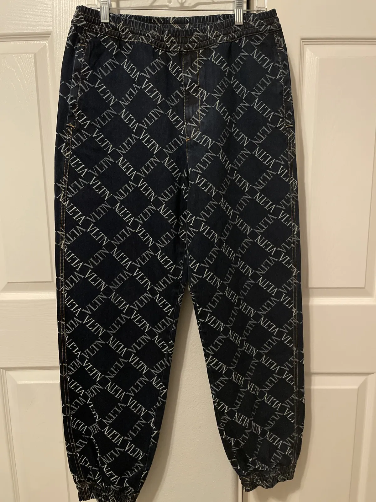 Valentino logo denim pants