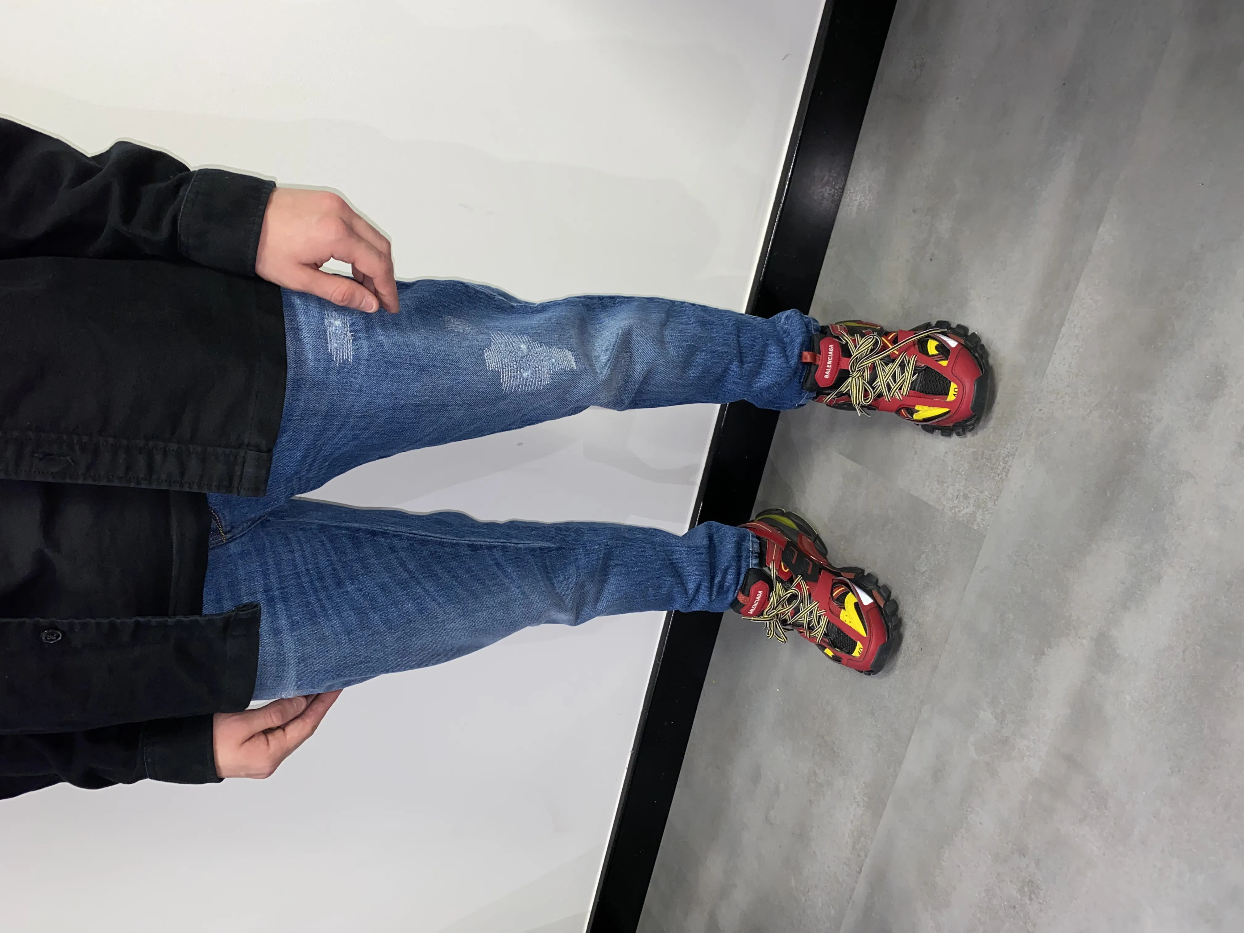 Valentino Distressed Light Indigo Denim Pants