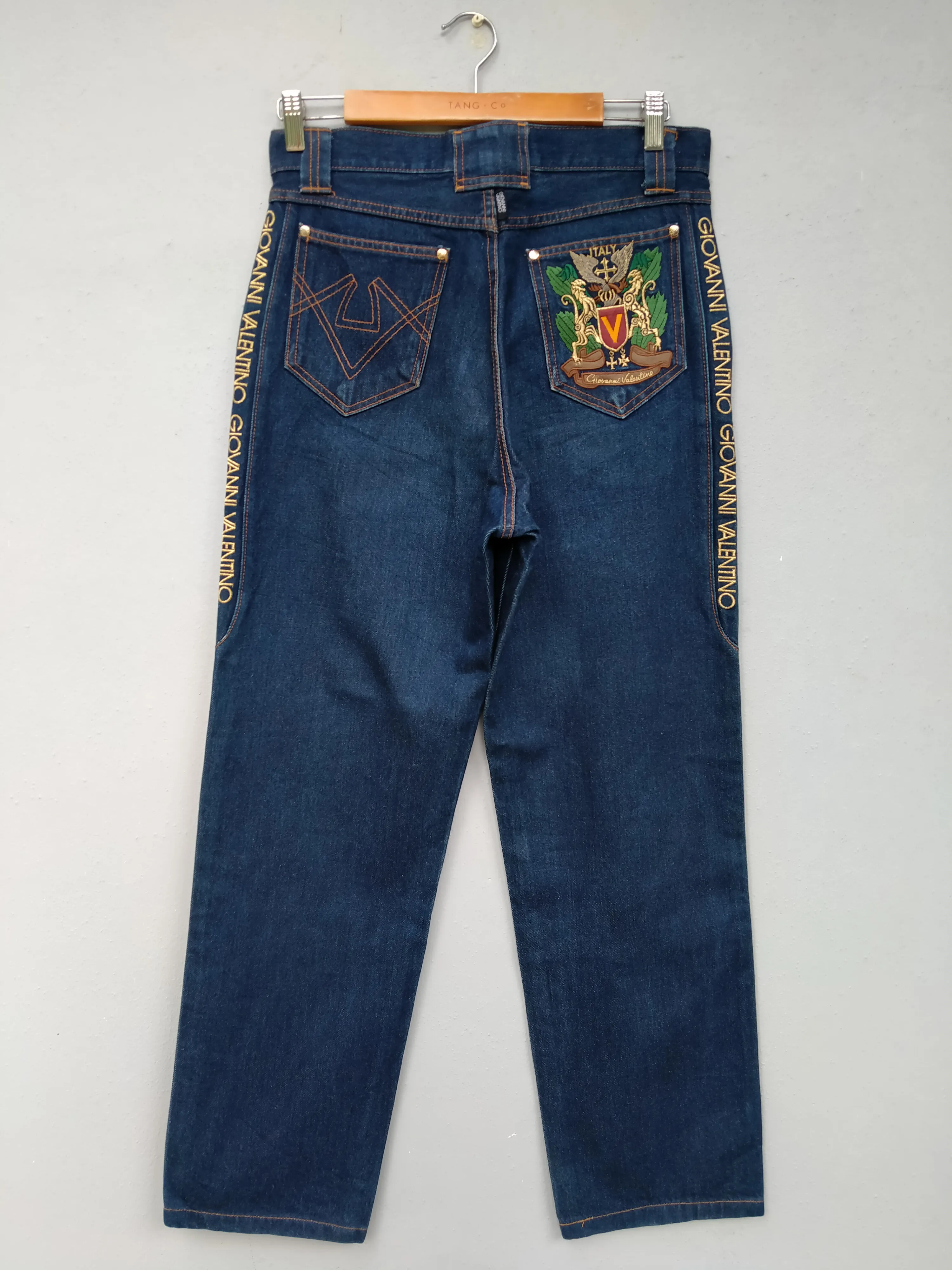 Vintage Giovanni Valentino Embroidery Side Spell Out Jeans