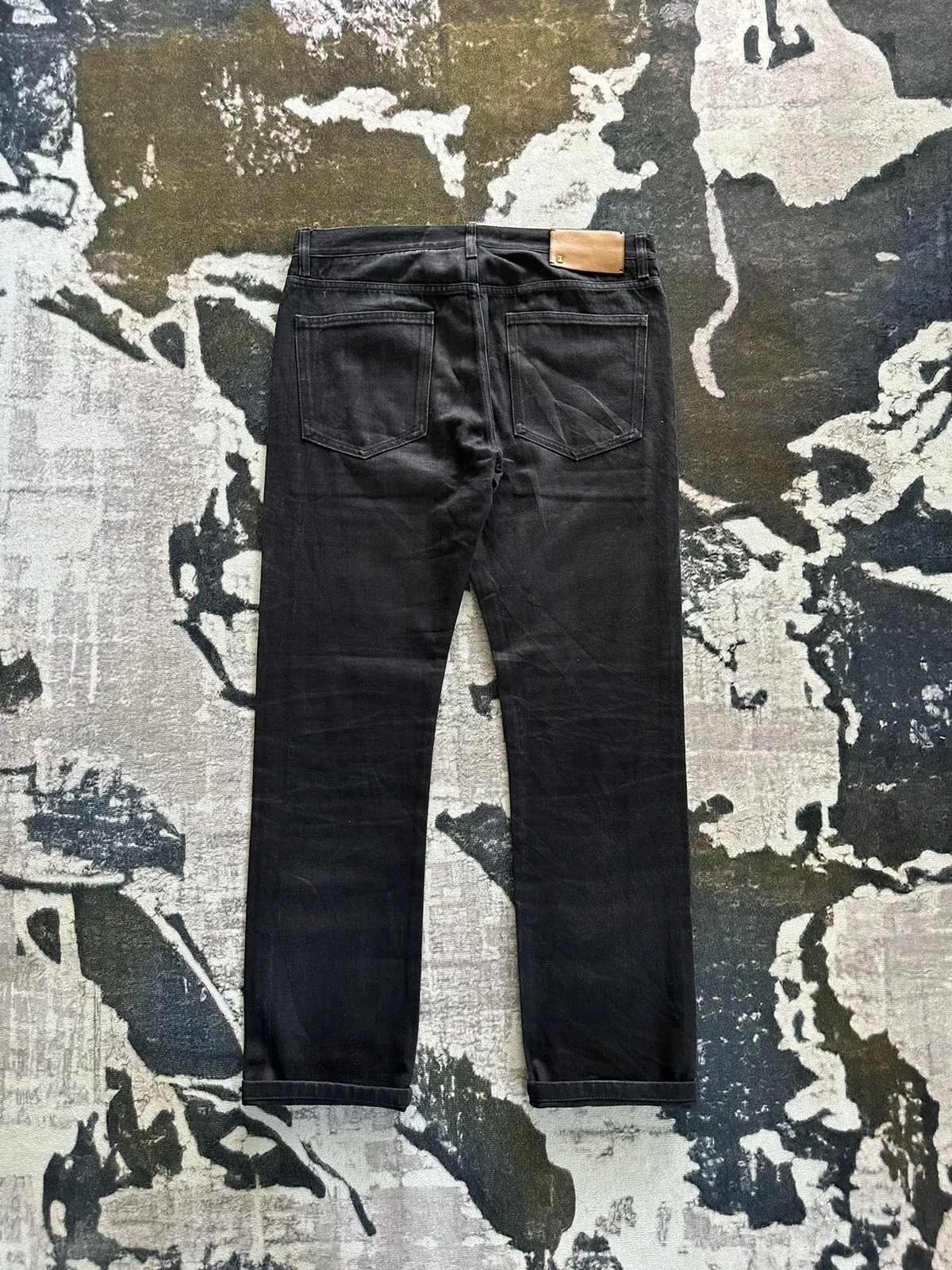 SS01 Valentino black dirty selvedge denim