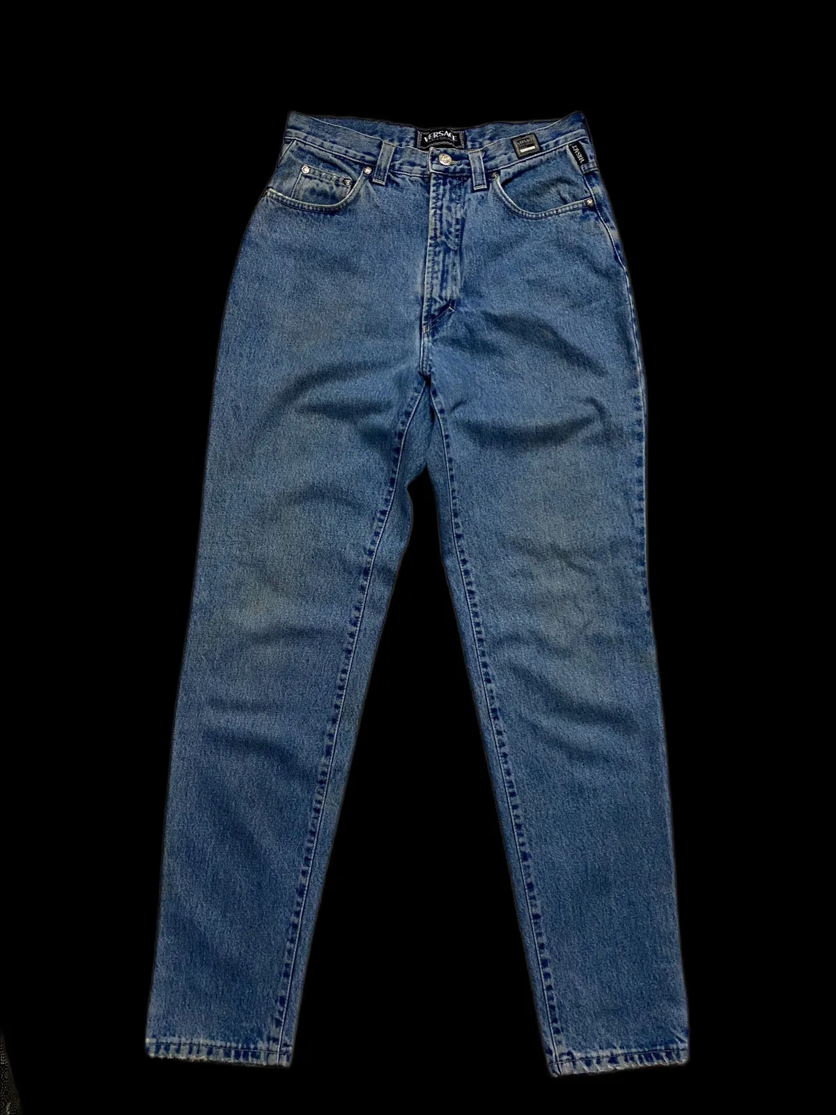 ⚡️VINTAGE VERSACE JEANS HIGH WAIST DISTRESS FIOCCHI BUTTON