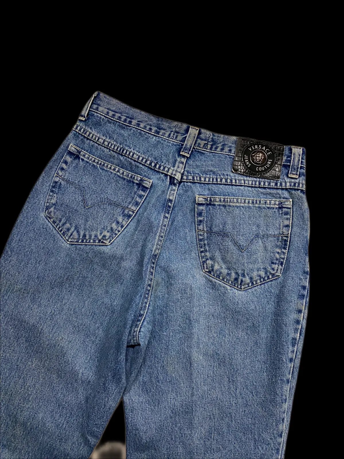 ⚡️VINTAGE VERSACE JEANS HIGH WAIST DISTRESS FIOCCHI BUTTON