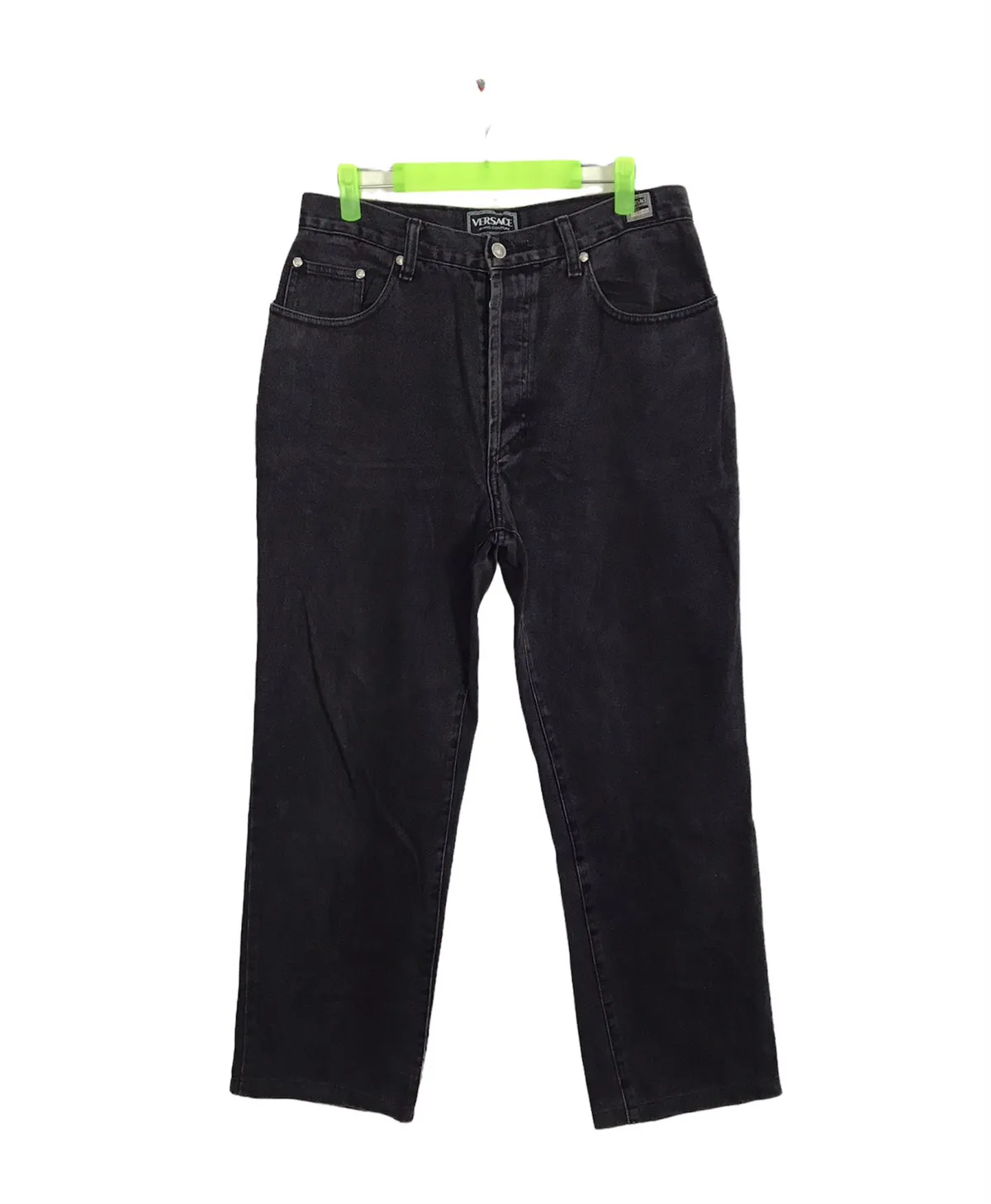 Versace Jeans Couture Black Denim Jeans Straight Cut Luxury