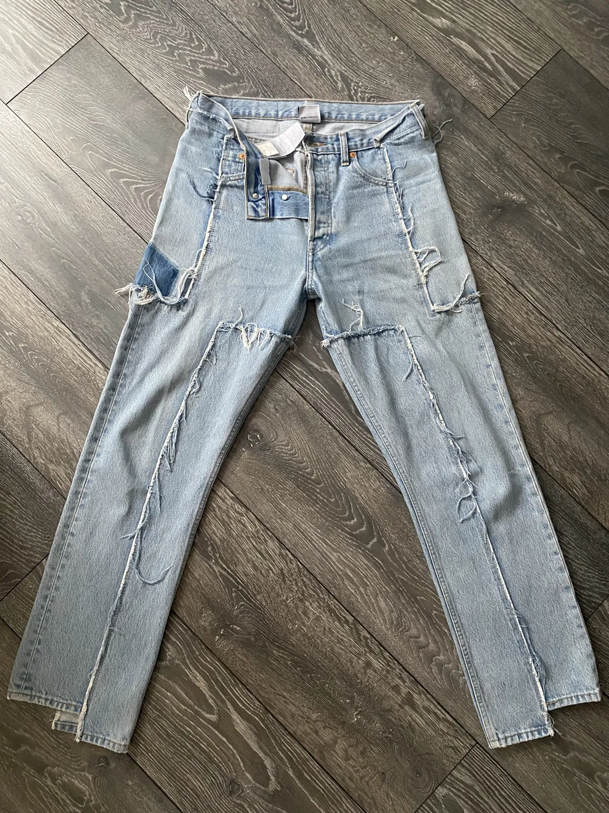 Vetements frayed denim