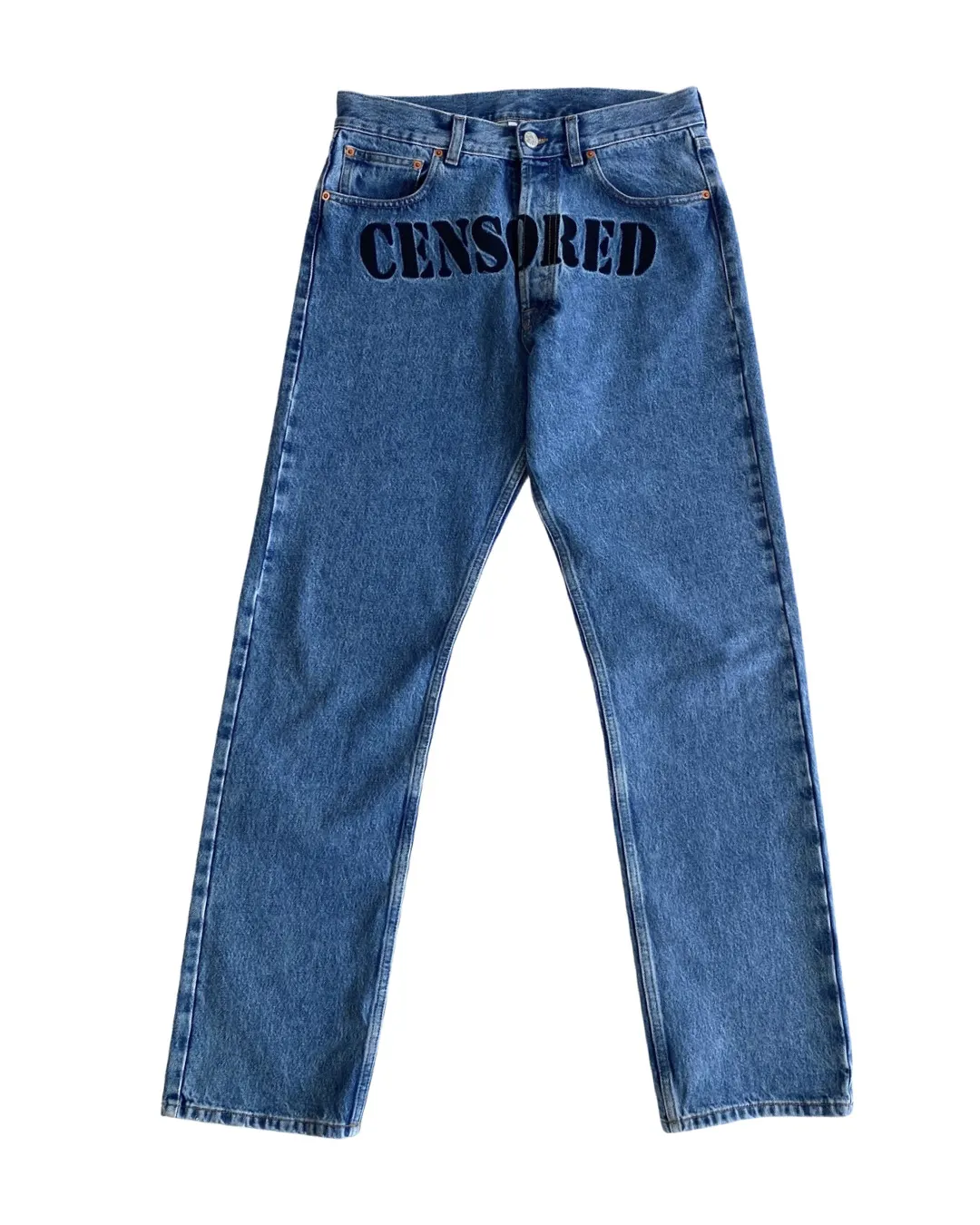 Vetements CENSORED Denim Jeans