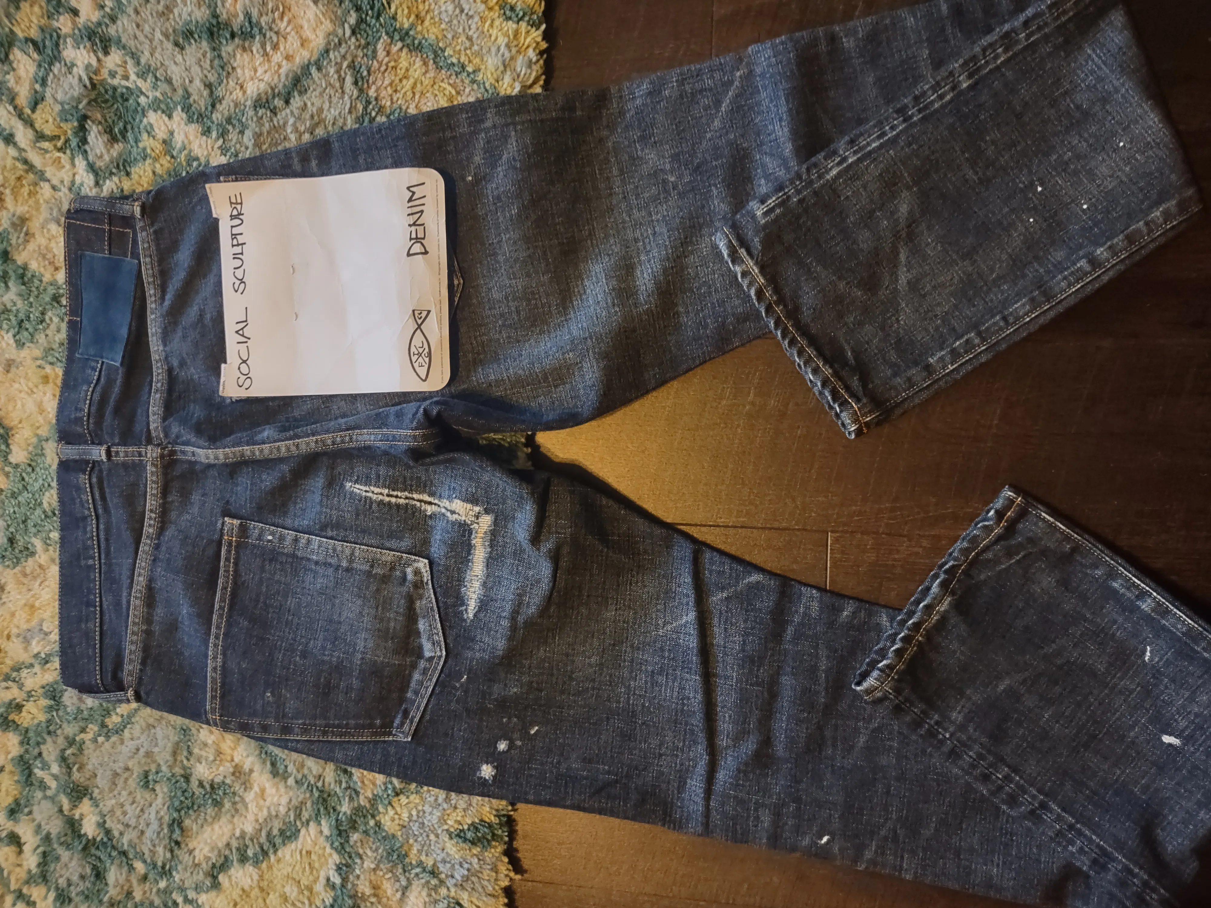 VISVIM Social Sculpture 01 Distressed Slim Jeans