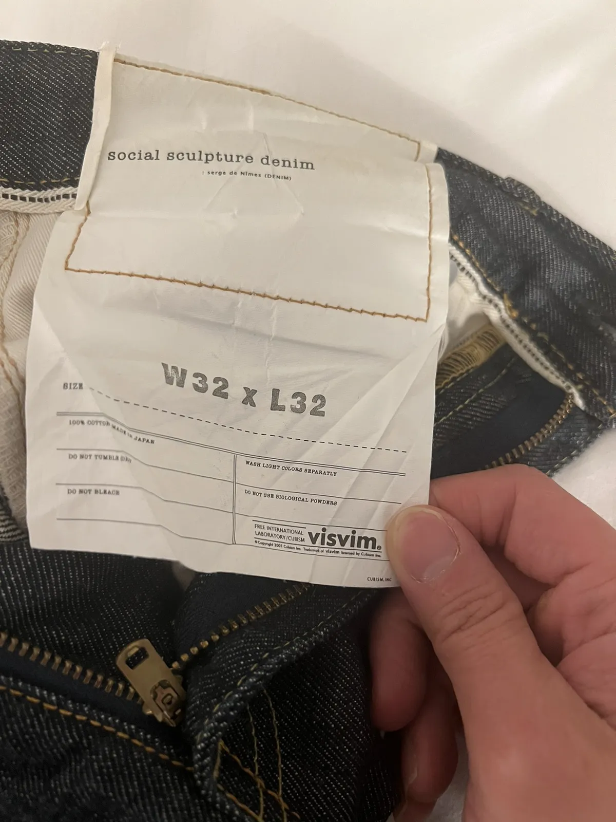2014 Visvim Social Sculpture Denim sz 32 x 32