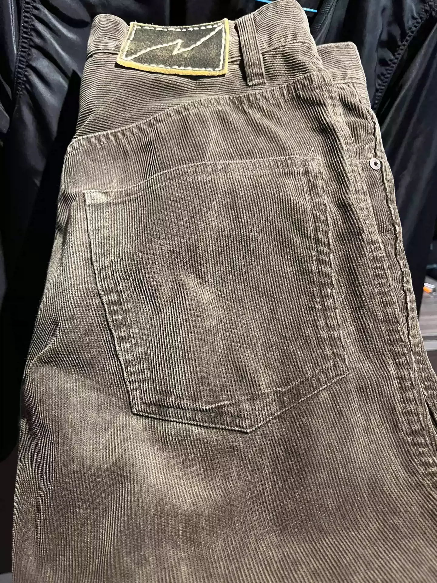 VISVIM Mud dyed corduroy trousers