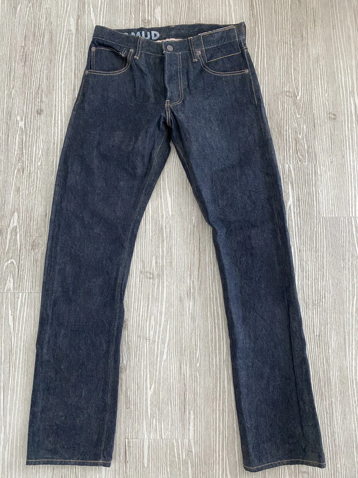 Social Sculpture 01 Slim Raw Mud Dye (Red Edge)