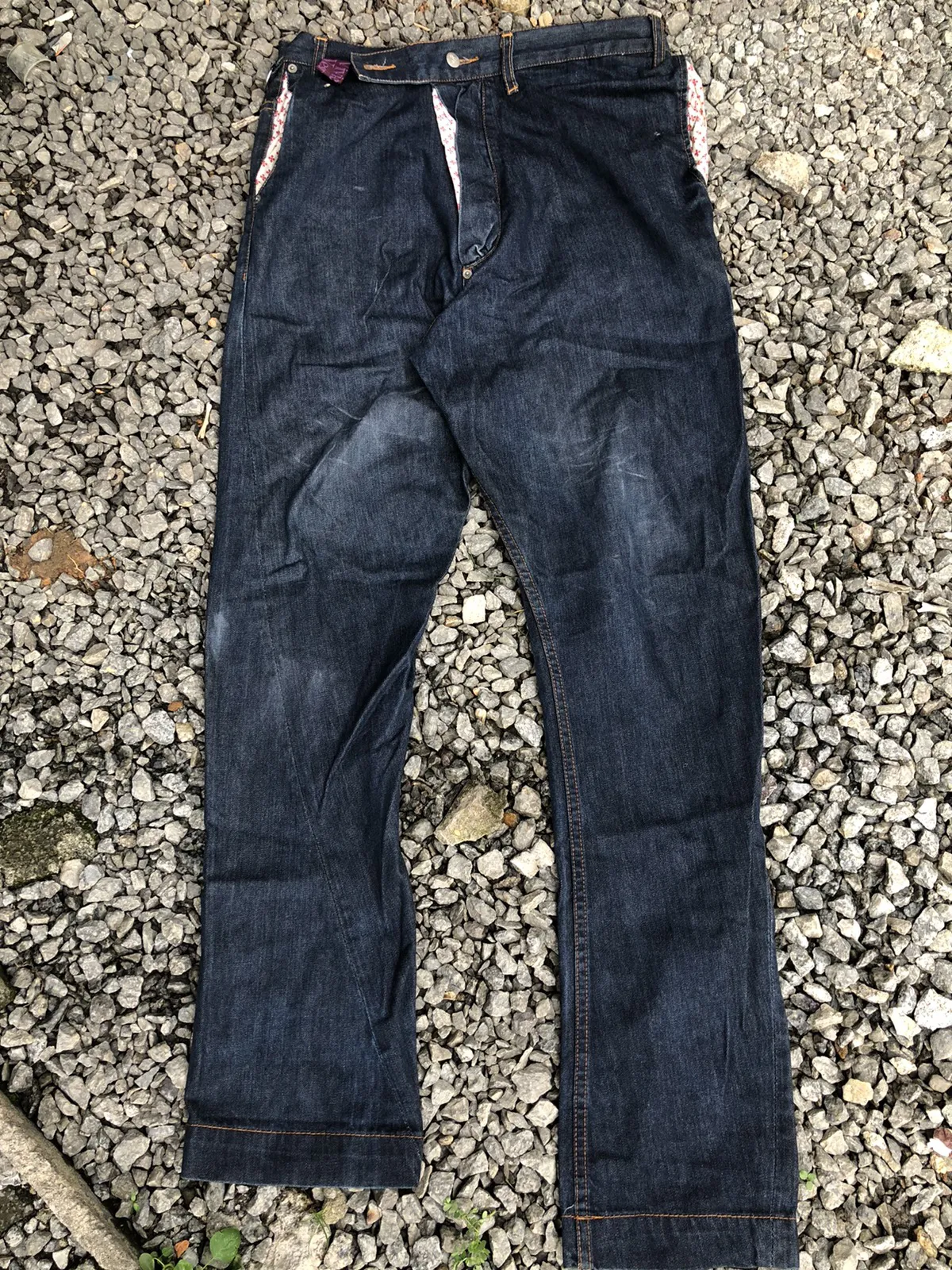 Rare Vivienne Westwood “twisted” blue denim 34