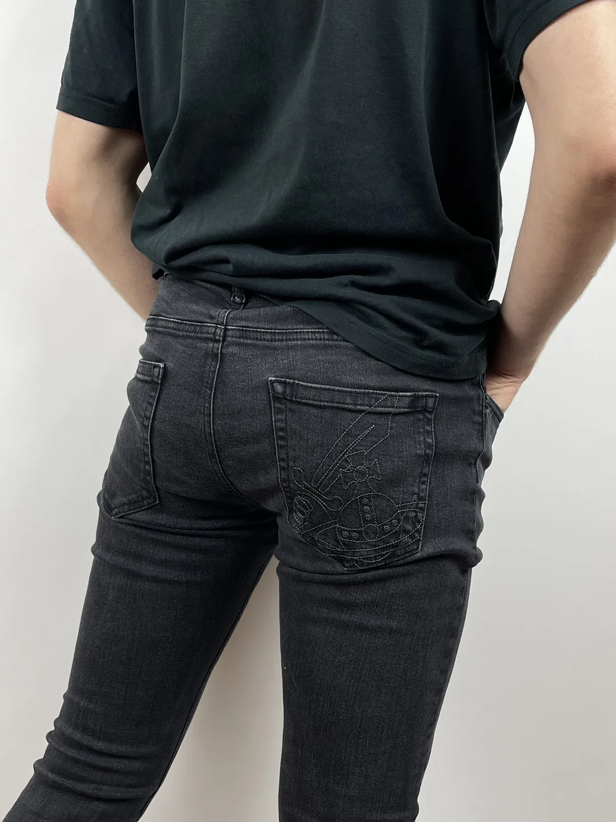 Vivienne Westwood Grey Skinny Denim Jeans Pants