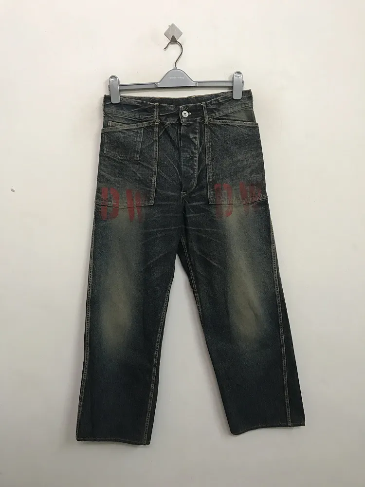 Warehouse DW WWII US Military Style Buckle Back Denim Pant
