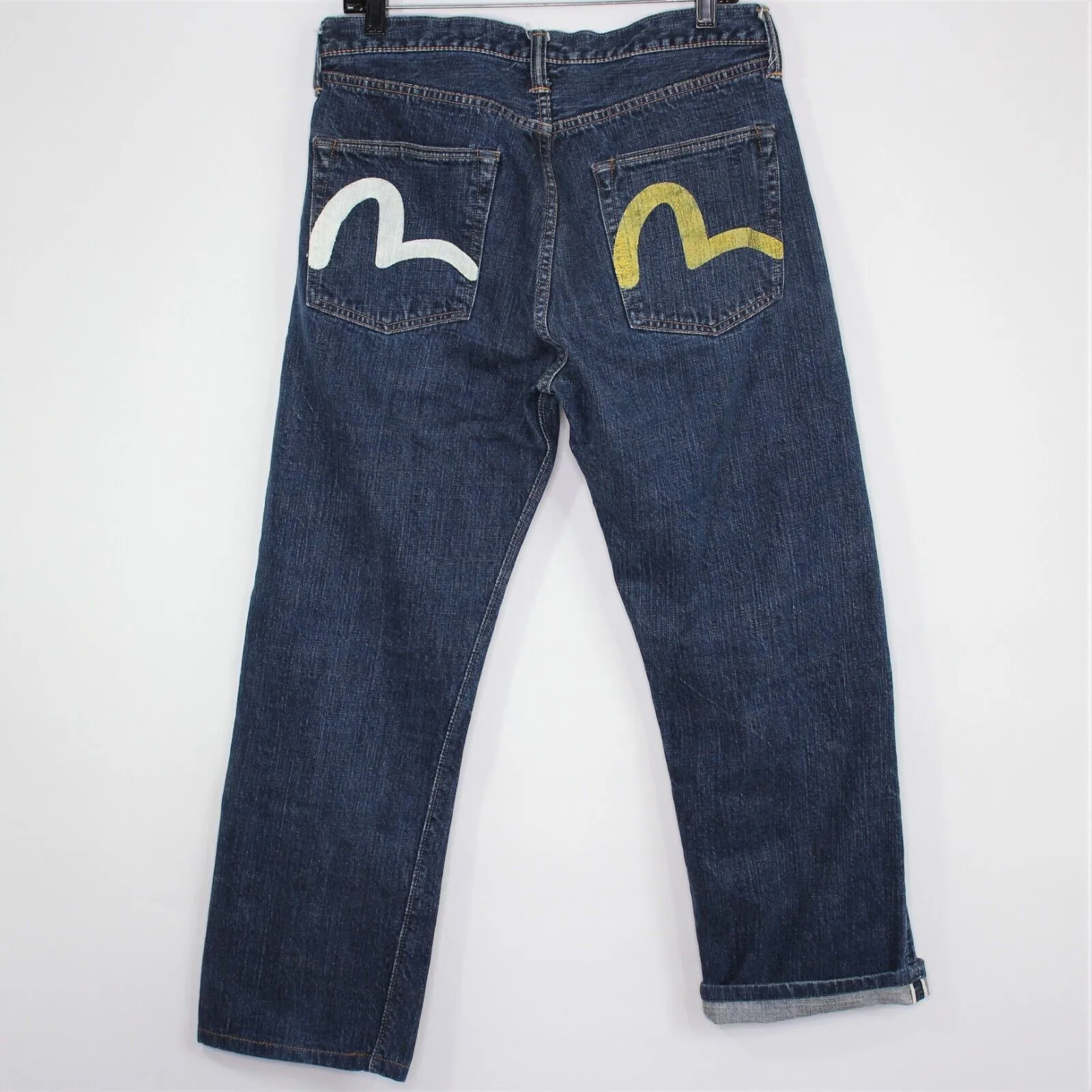 Evisu x Warehouse & Co Japan Mens 32 x 28 Selvedge Button Fl