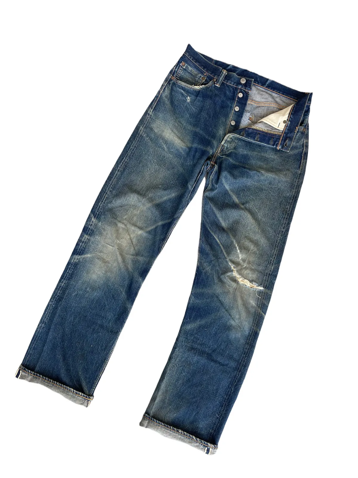 Vintage Warehouse Company Distressed Selvedge Denim Lot 1000