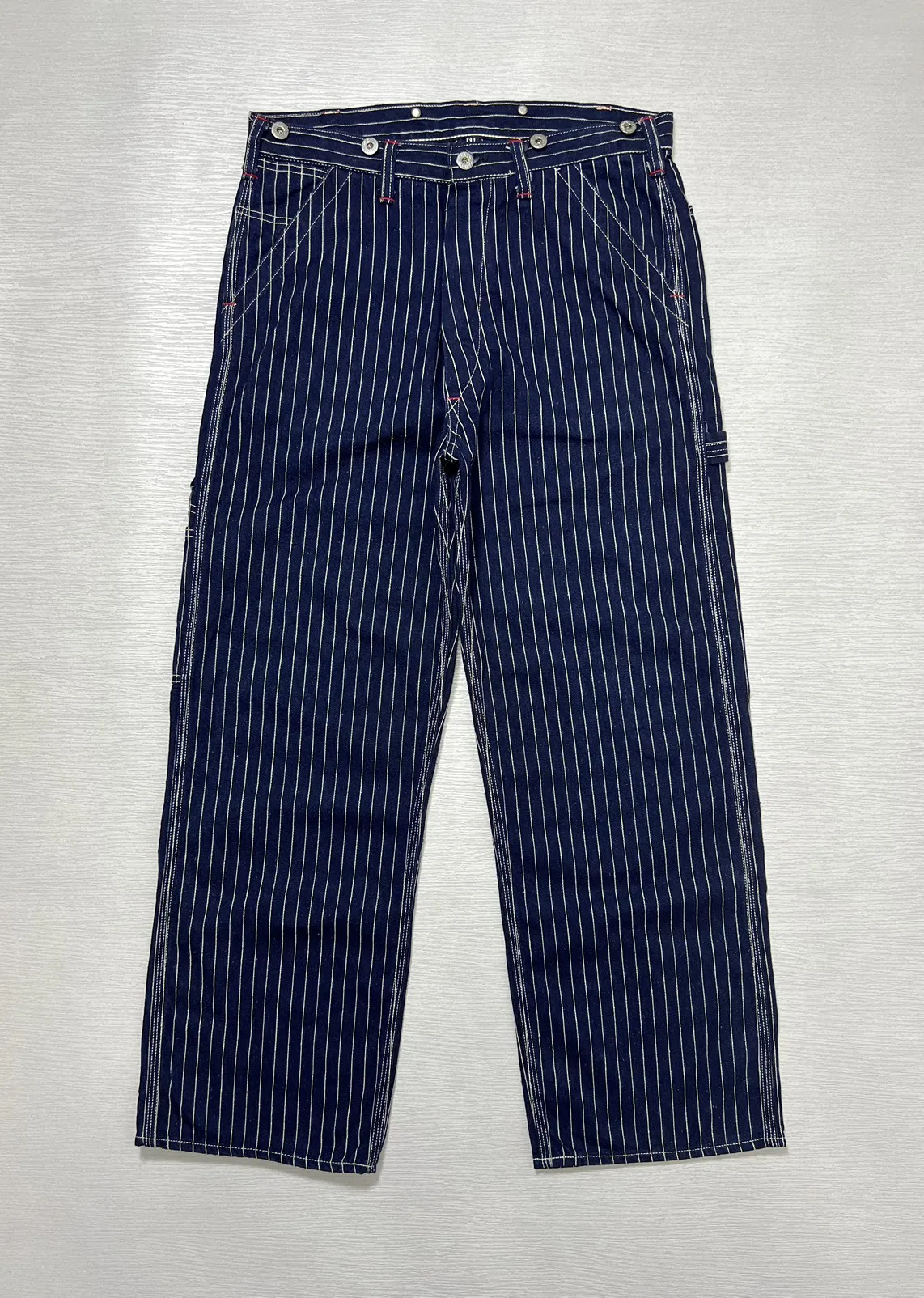 Warehouse 1092 Painter Pant - Indigo Stripe Canvas