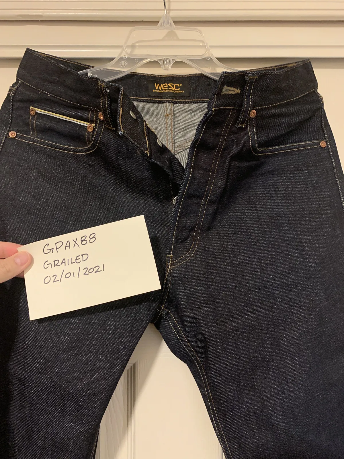 WESC Japanese raw selvage denim