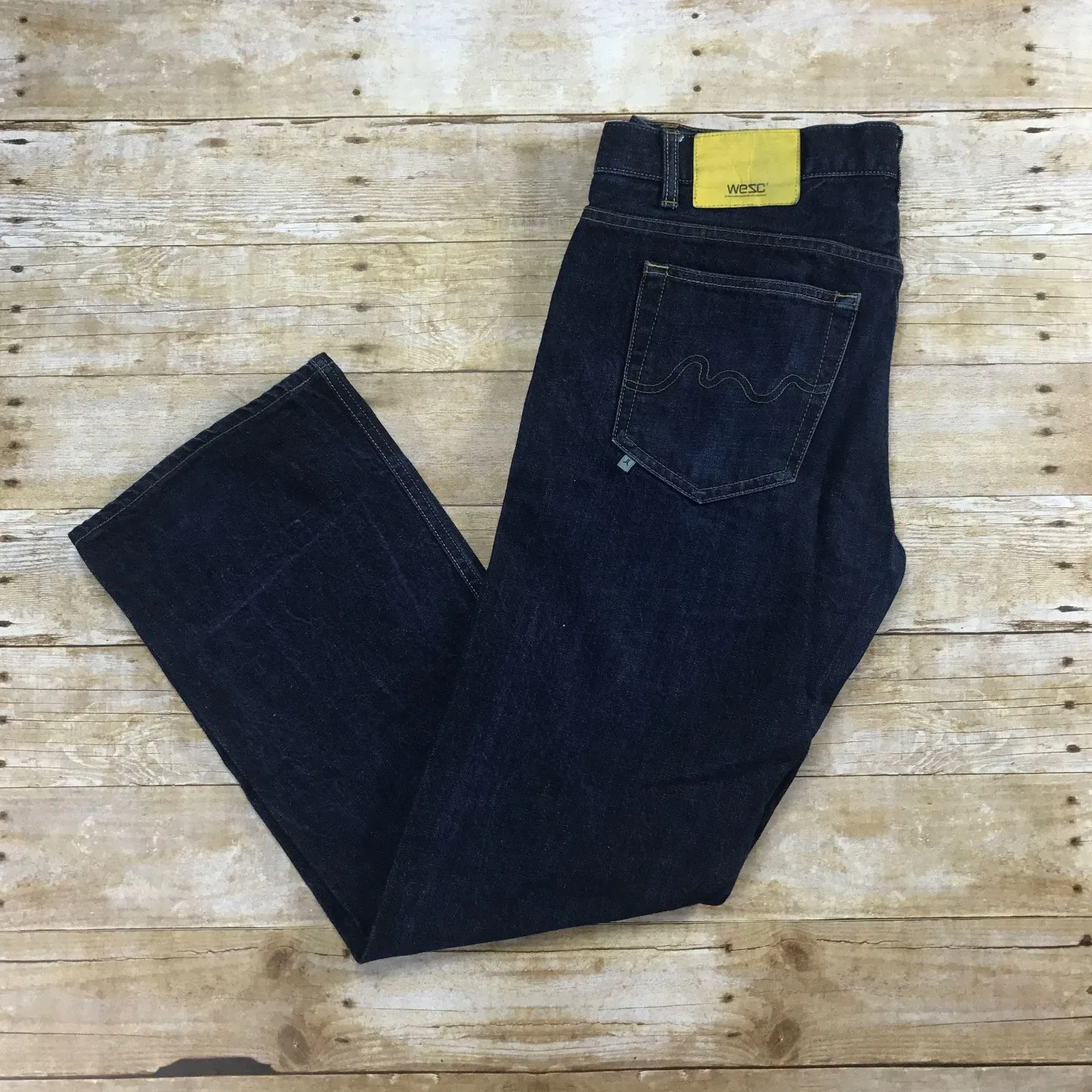 WESC 5 Pocket Jean 12.5oz Ring Spun Raw Denim Pants Mens Size W36 x L31