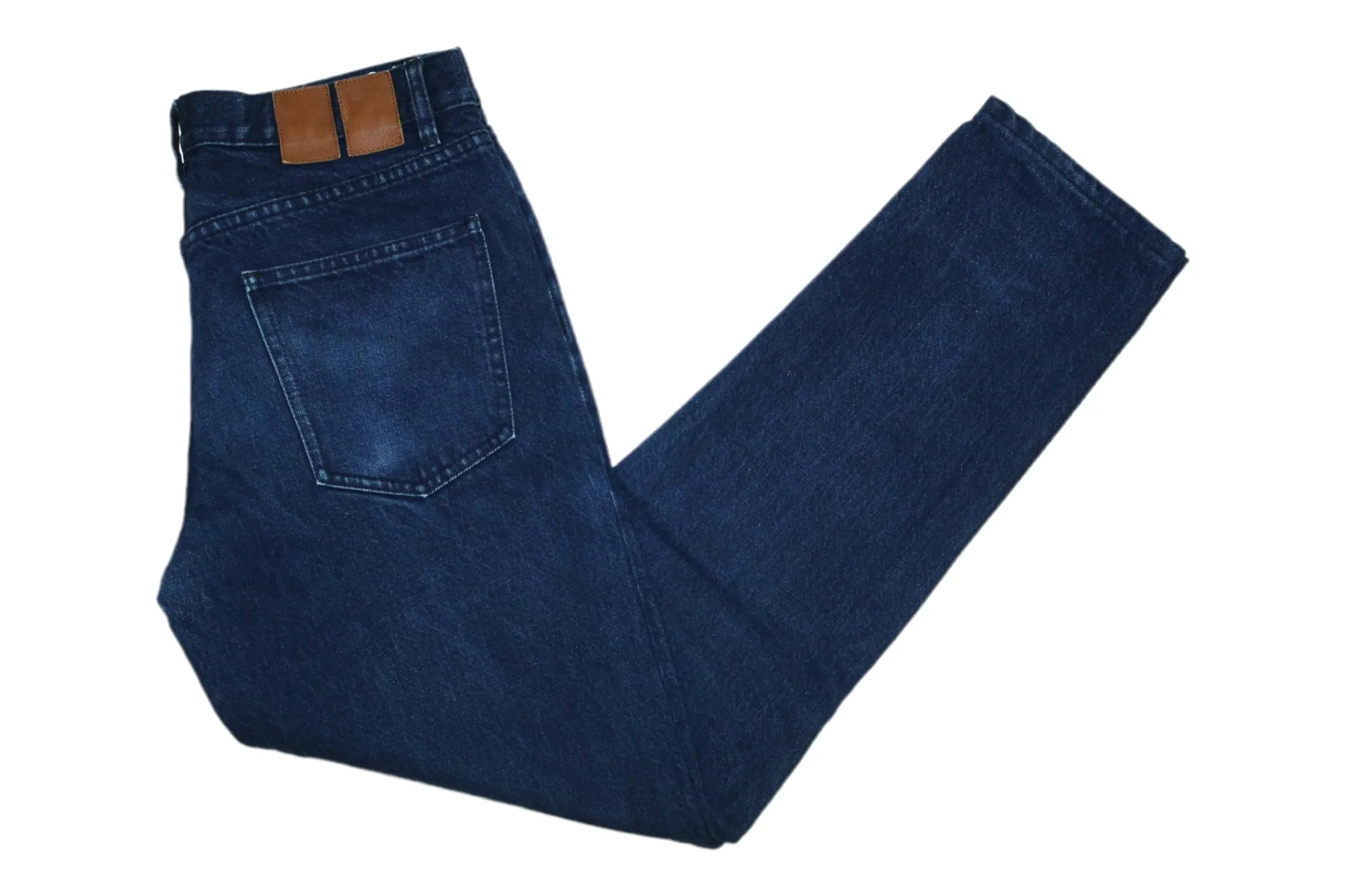 Wood Wood AW133 Indigo Faded Denim Straight Jeans