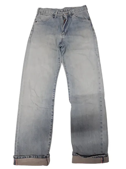 VINTAGE WRANGLER BLUE BELL DISTRESSED SELVEDGE DENIM