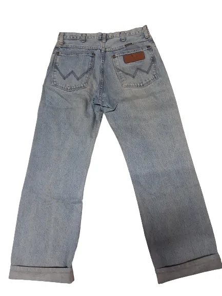 VINTAGE WRANGLER BLUE BELL DISTRESSED SELVEDGE DENIM
