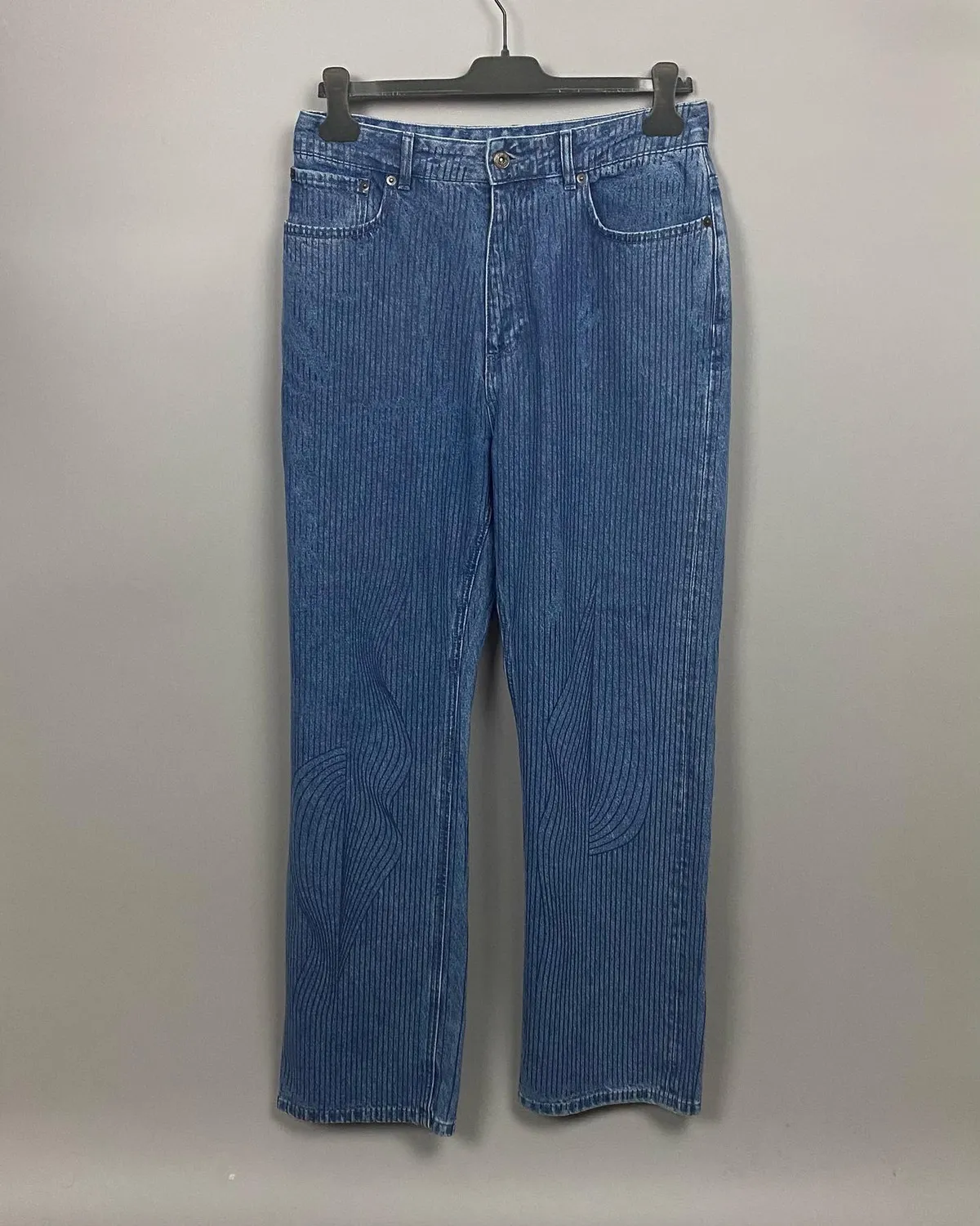 FW19 Wavy Pinstripe Denim Pants