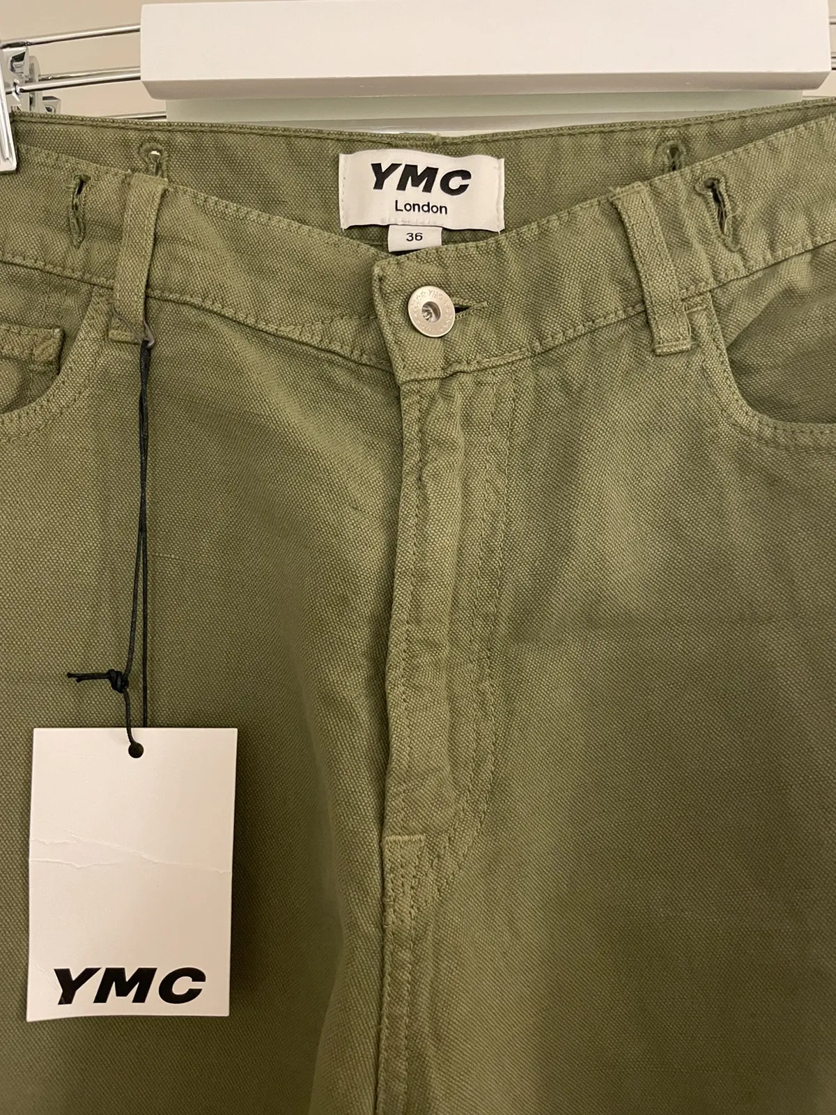 YMC Tearaway Denim Jean Olive
