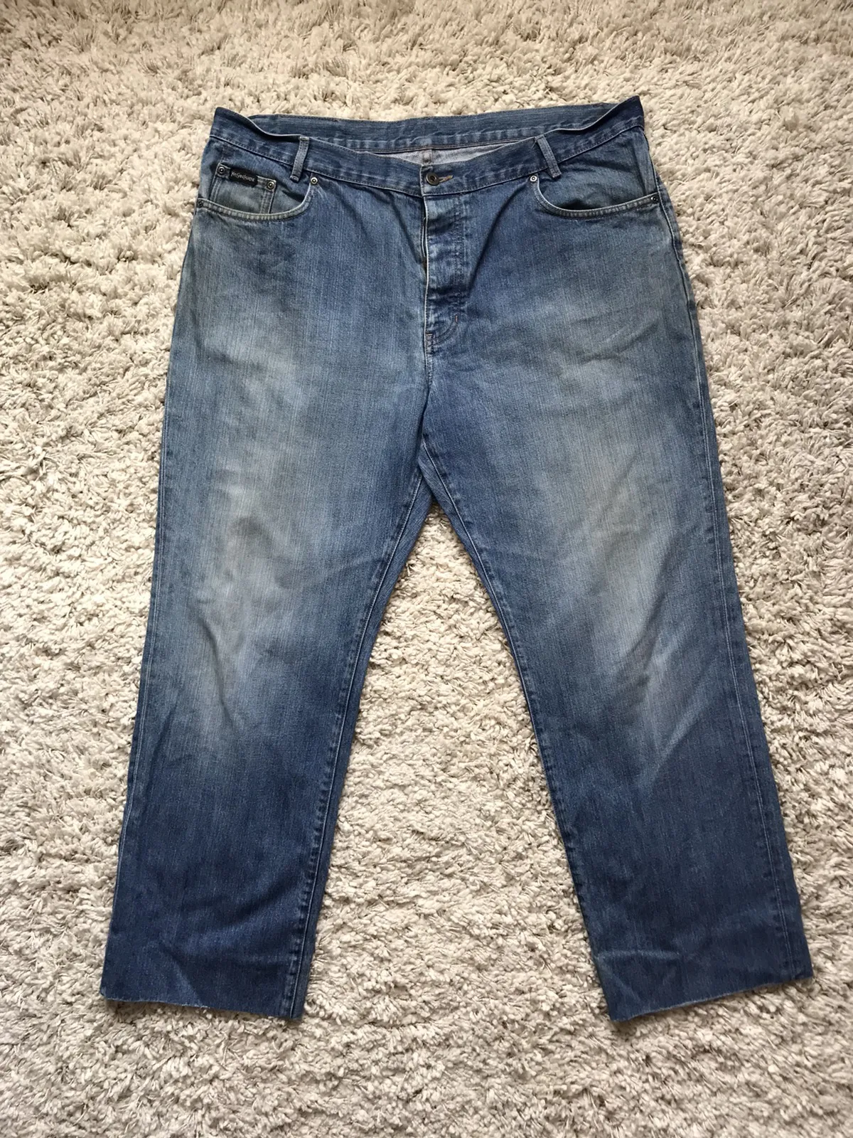 Vintage Yves Saint Laurent Jeans YSL Big Logo Size 34