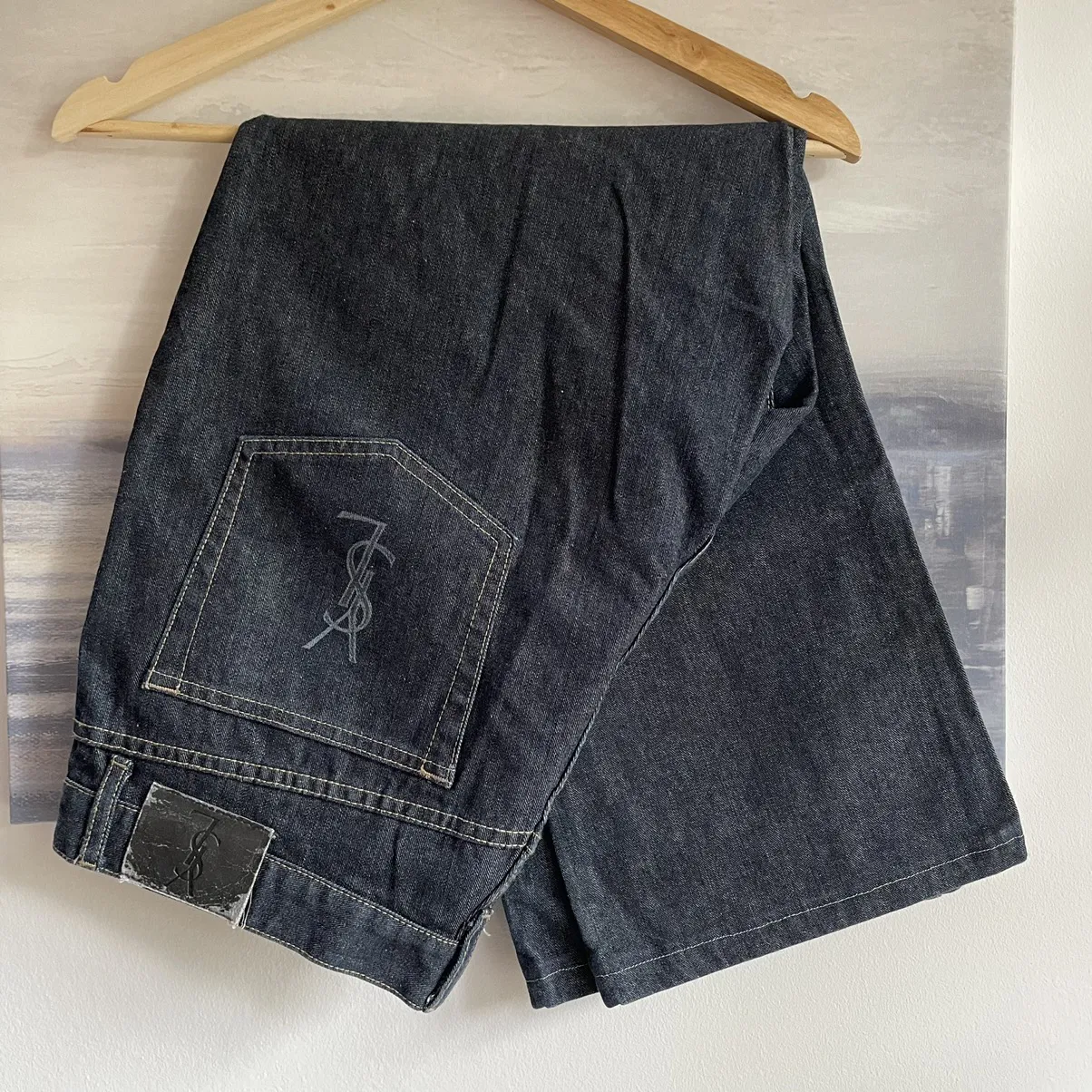 Yves Saint Laurent YSL dark denim jeans vintage