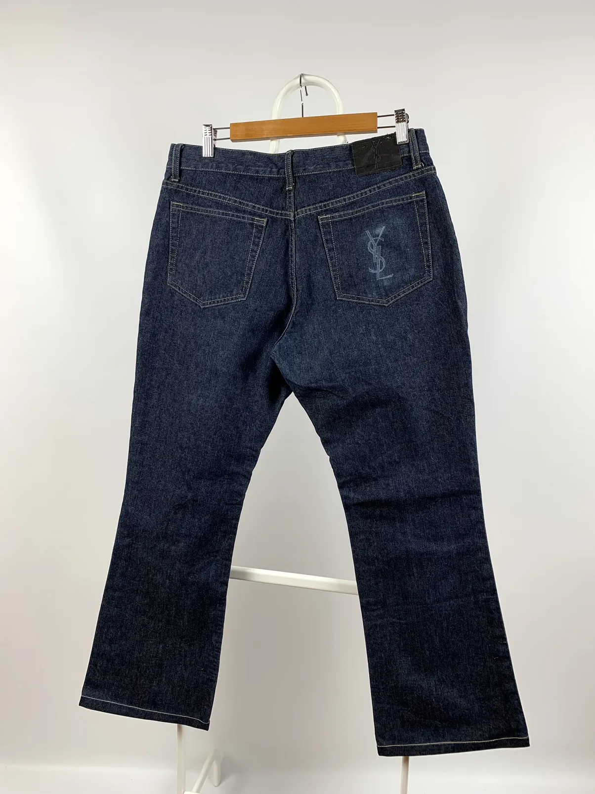 Vintage Yves Saint Laurent YSL Flare Denim Jeans Pants
