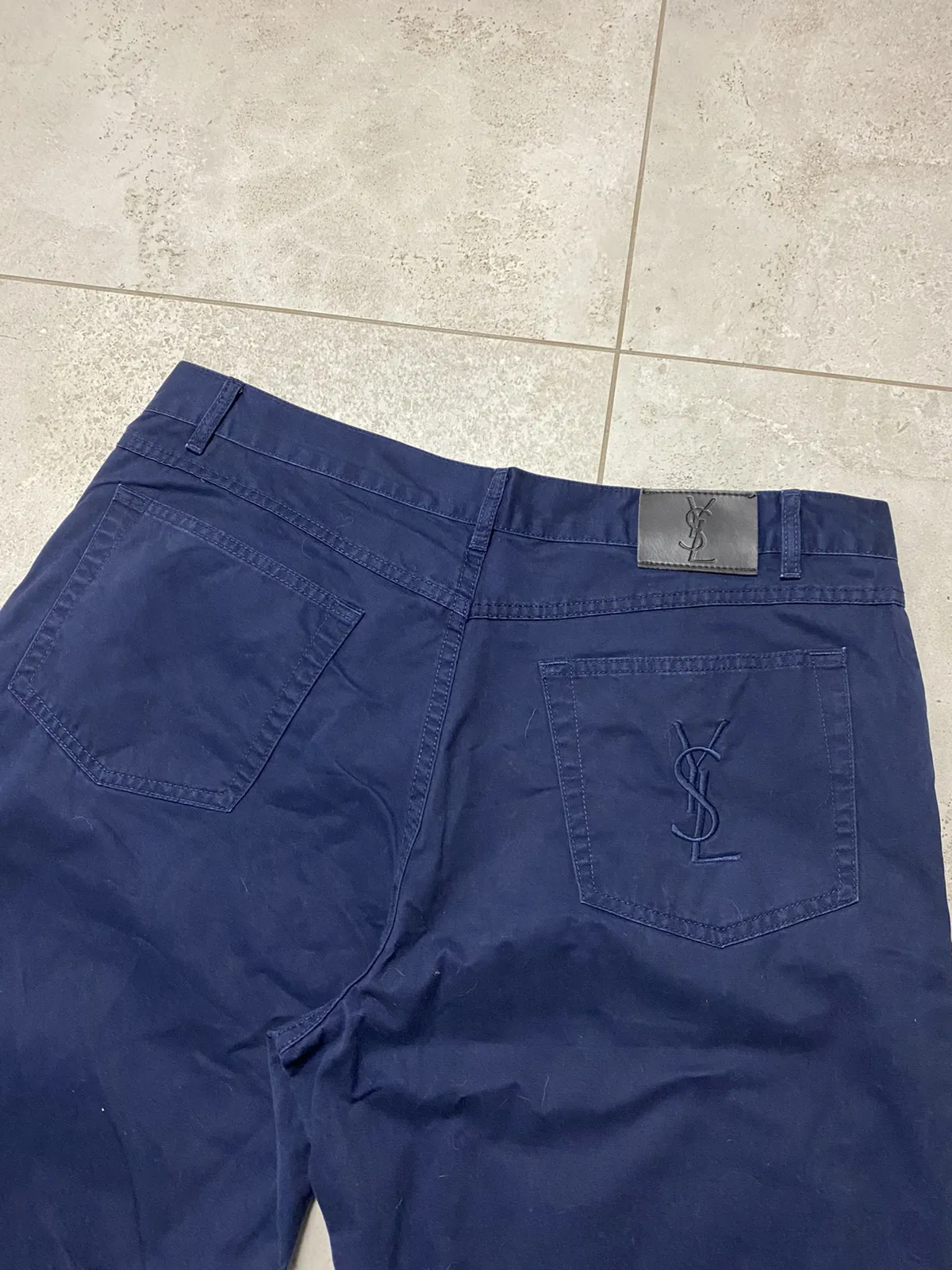 90s Yves Saint Laurent vintage navy chino pants YSL