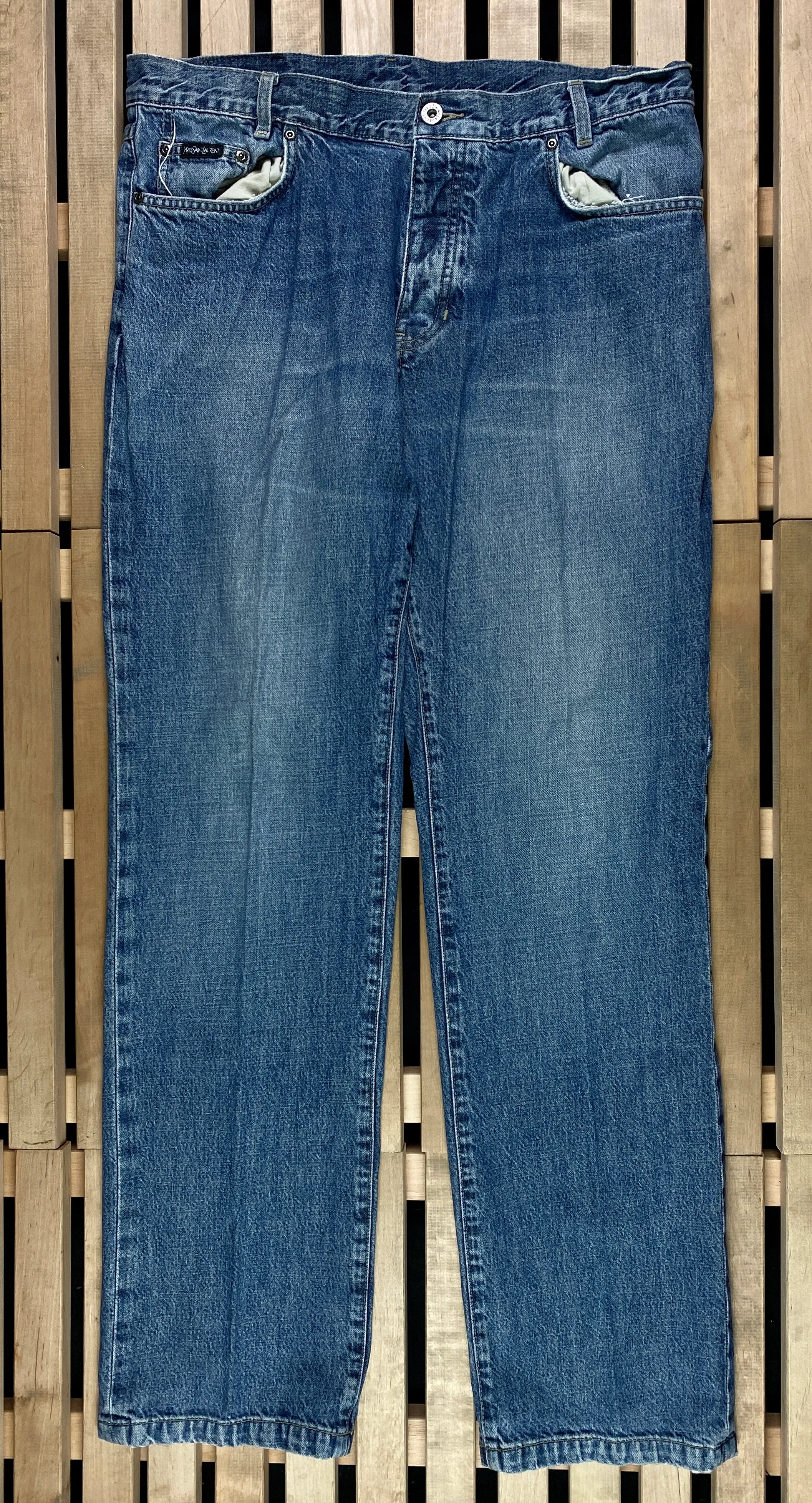 Mens Jeans Denim Yves Saint Laurent Vintage Size 36