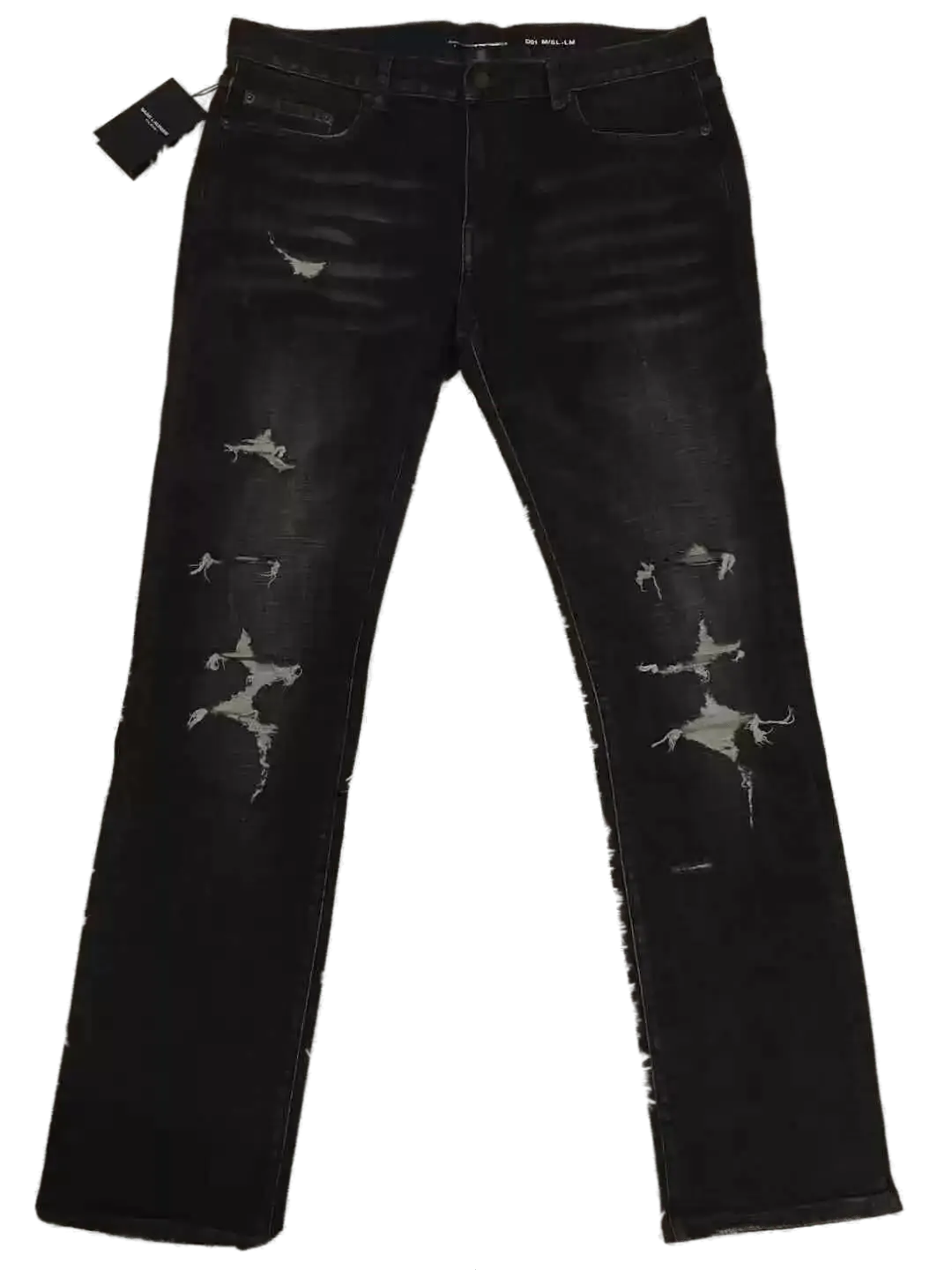 saint laurent Vintage distressed ripped jeans