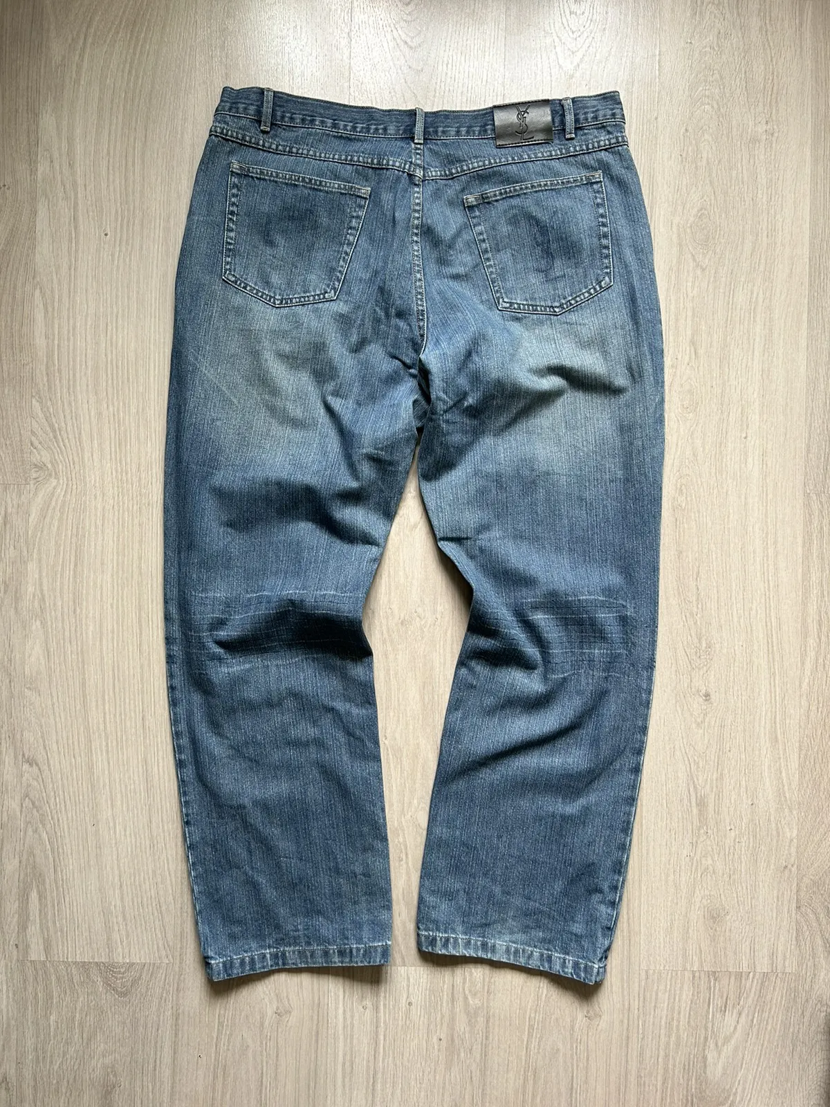 90s Yves Saint Laurent vintage navy YSL jeans denim pants