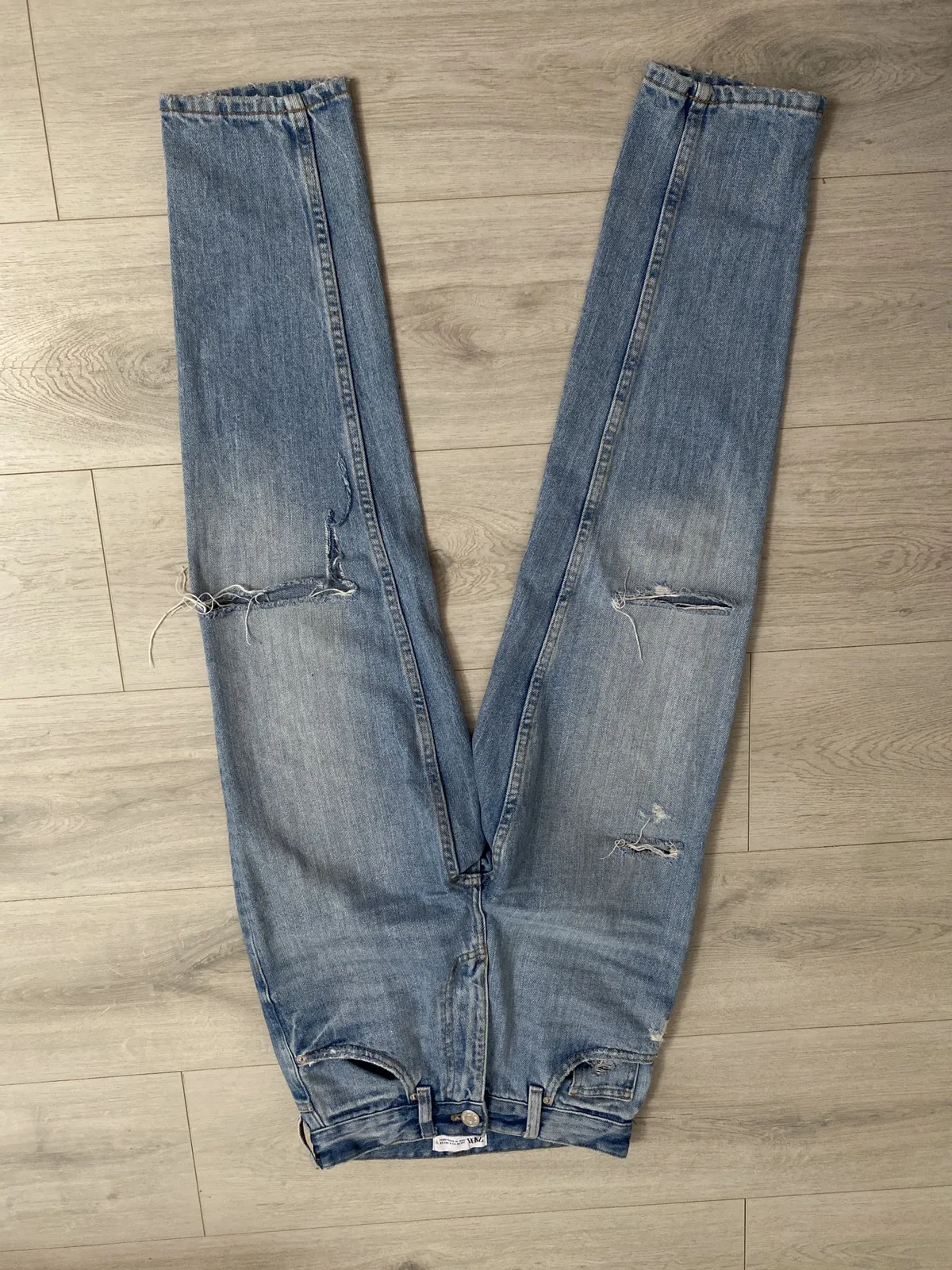 ripped Zara THE JEANS EU 32 XXS SIZE