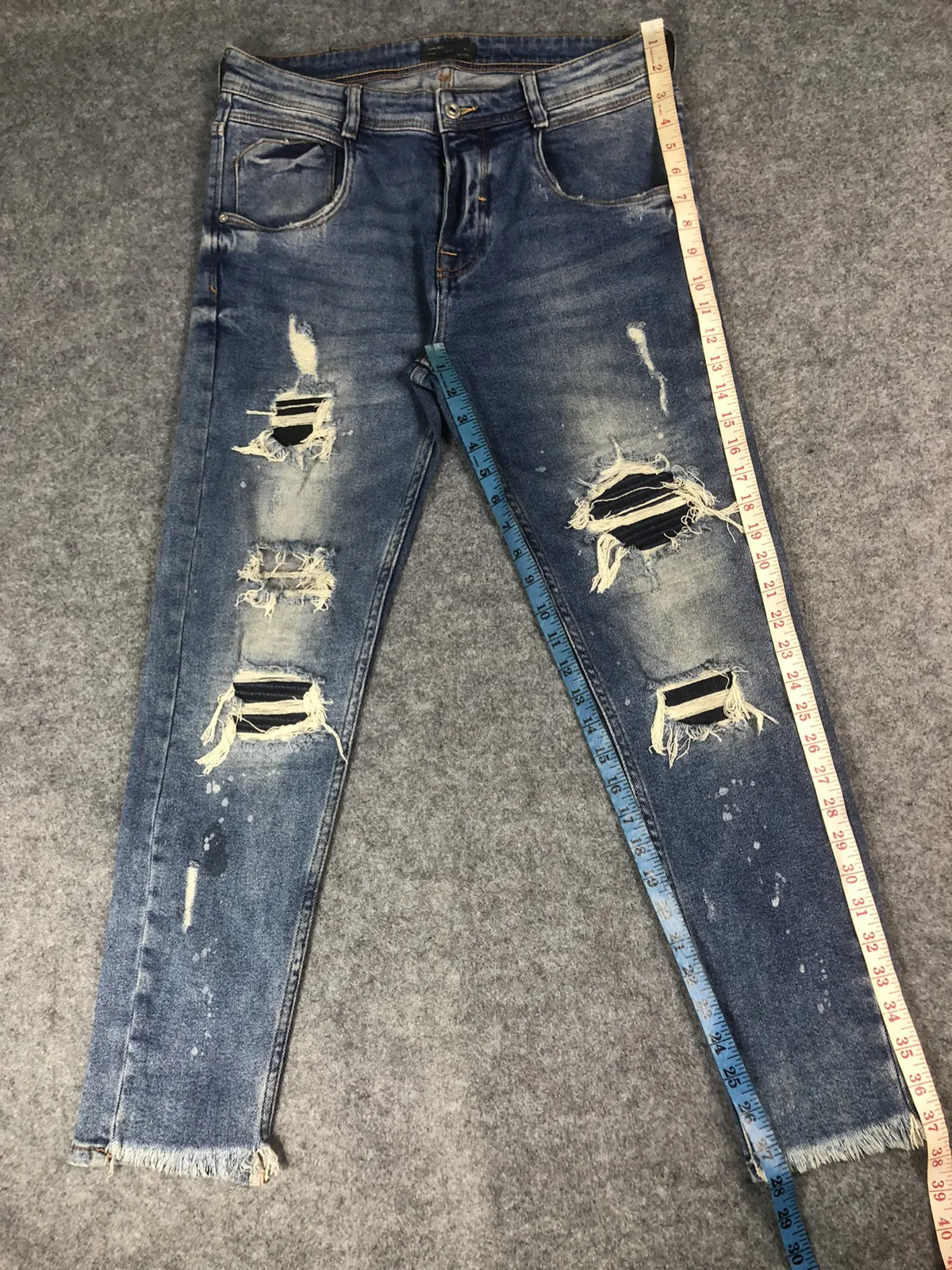 ‼️Final Drop‼️Designers🔥ZARA MAN🔥Distressed Denim Slim Fit