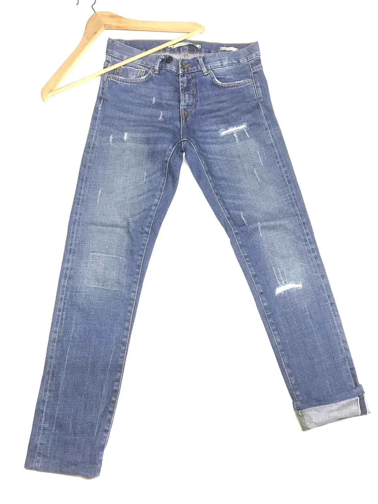 VINTAGE SELVEDGE ZARA DISTRESSED DENIM
