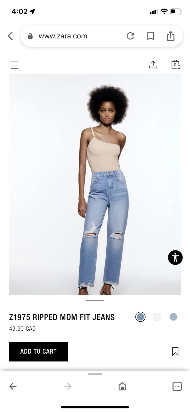 Zara mom jeans