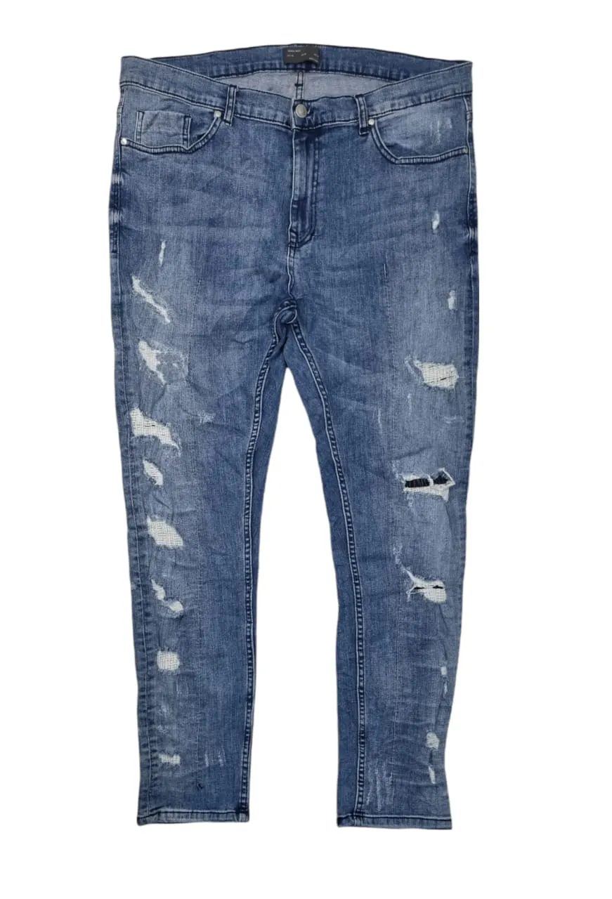 Zara Man Ripped Jeans Slim Fit Destroyed !