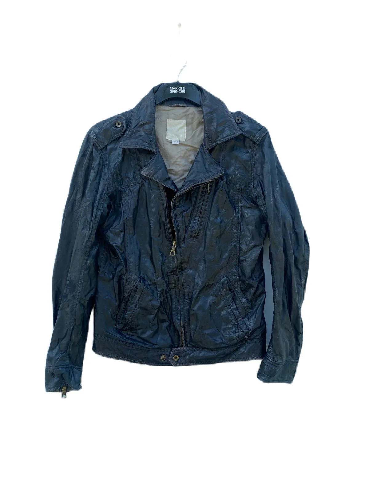 DIESEL LEATHER JACKET BIKER STYLE SOFT LEATHER