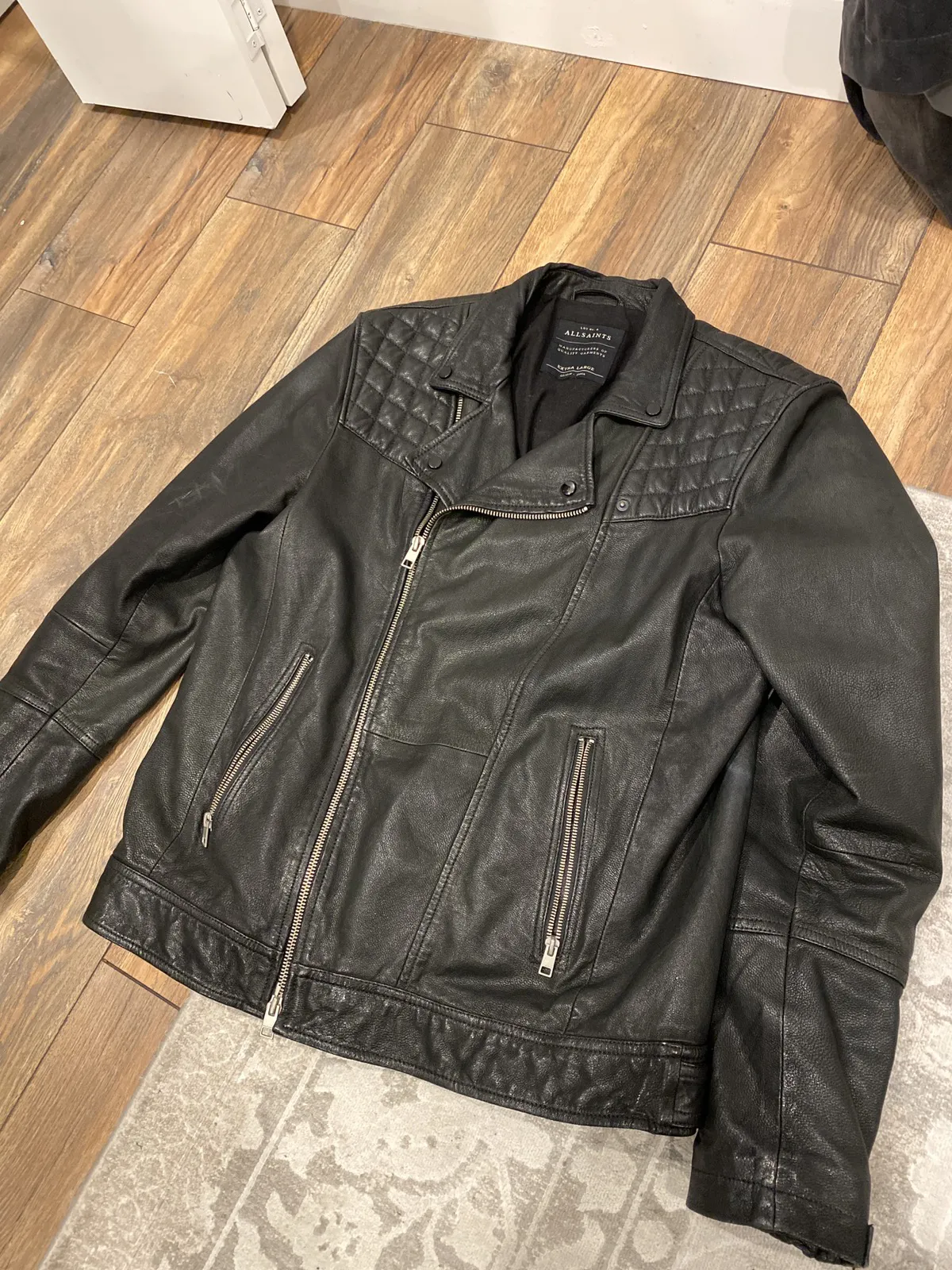All saints leather jacket