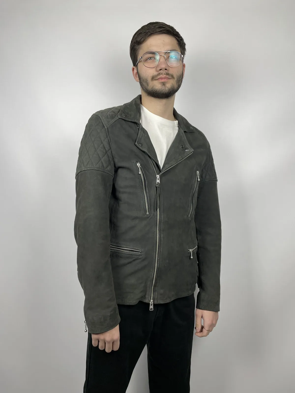 AllSaints Kenji Biker Sheep Leather Jacket