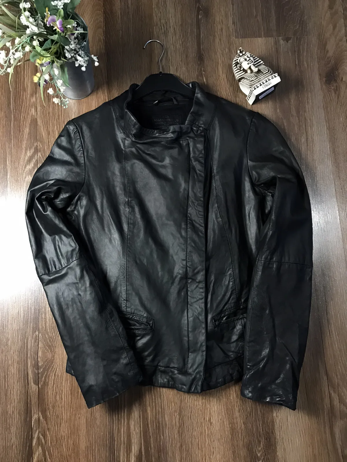 Allsaints Taxas Leather Wmns jacket size 10