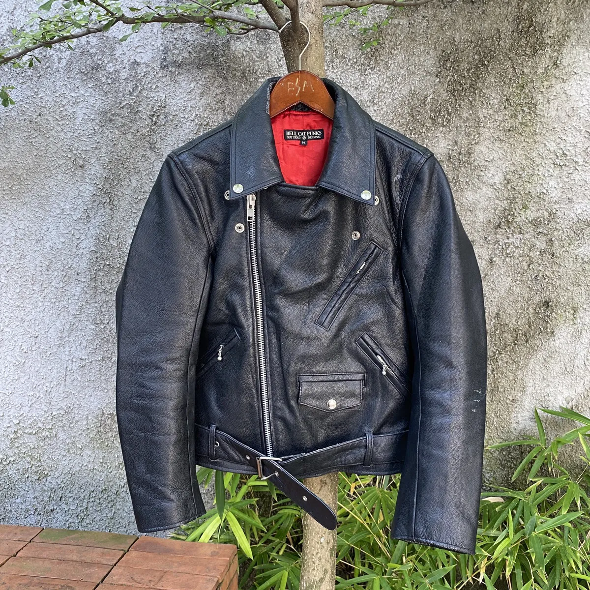 Hell Cat Punks Not Dead Perfecto Bikers Jacket Japan Made,