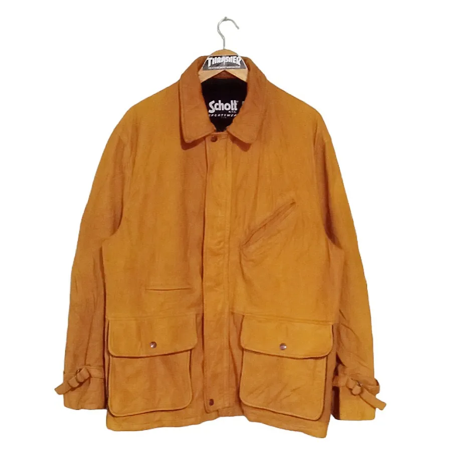 Vintage Schott Blanked Lined Genuine Leather 4 Pocket Jacket